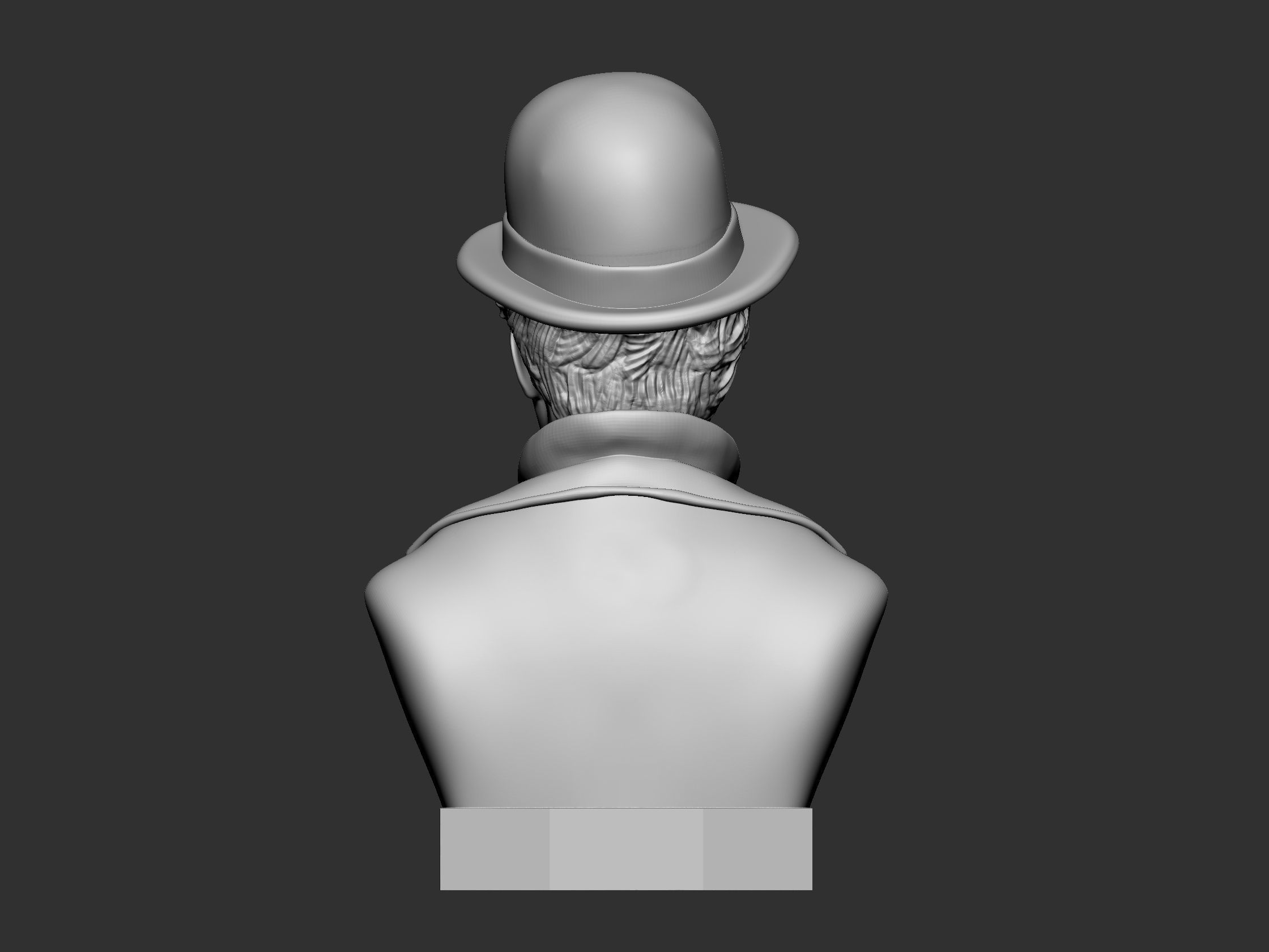 Sir Charles Spencer Chaplin bust 3D print model_2