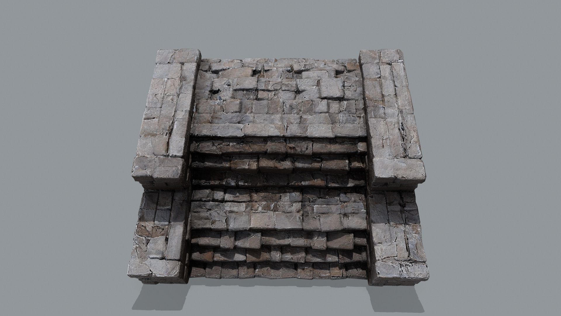 Ruin Stairs Low-poly 3D model_8