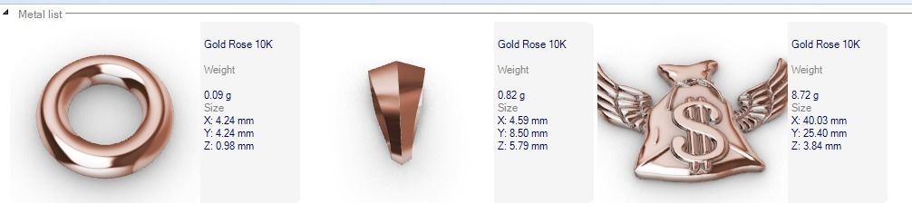 Money Bag Wings DC  Pendant Hip Hop Jewelry 3D print model_18