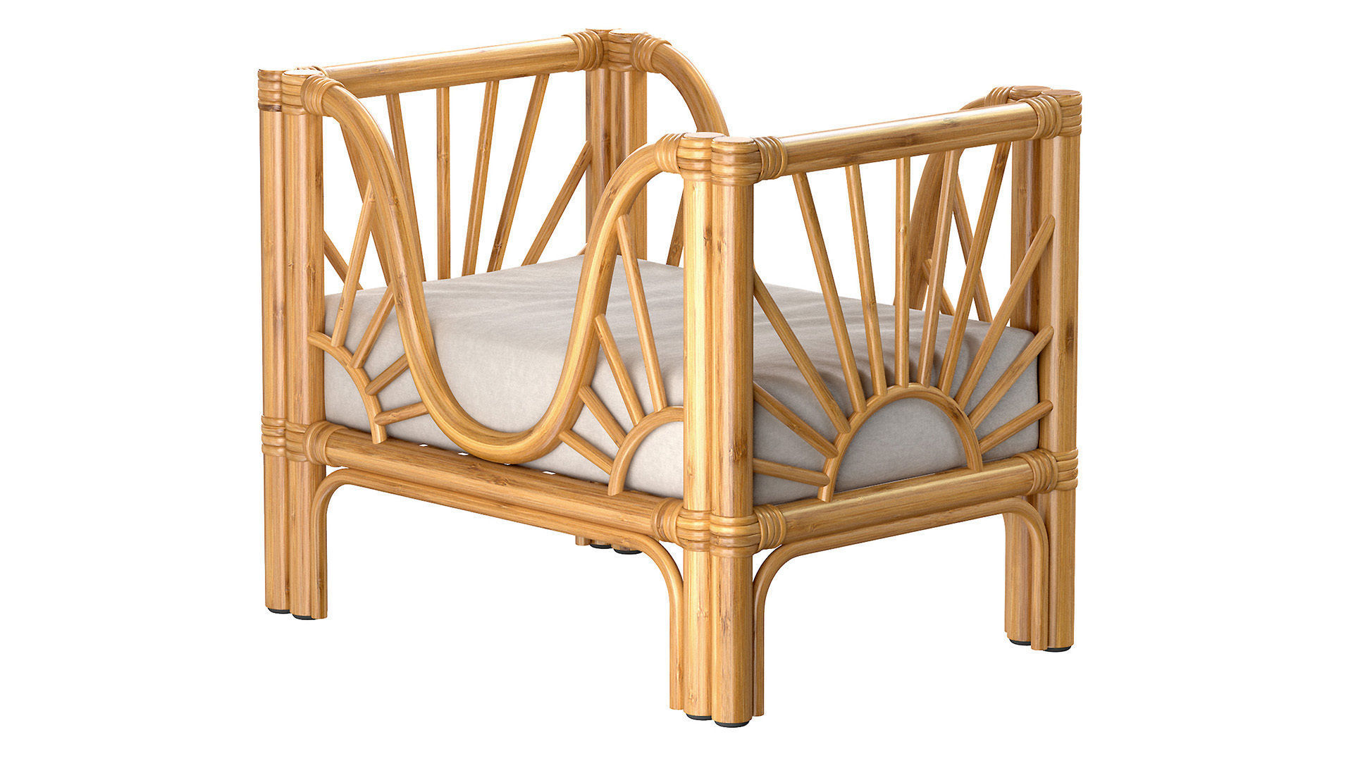 RATTAN Sleeping place for the cat 3D model_2