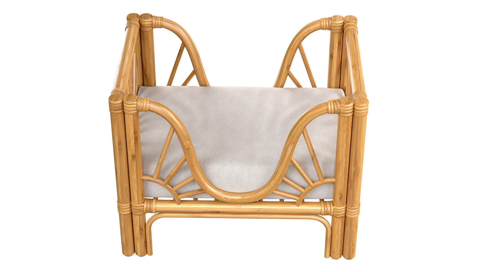 RATTAN Sleeping place for the cat 3D model_5