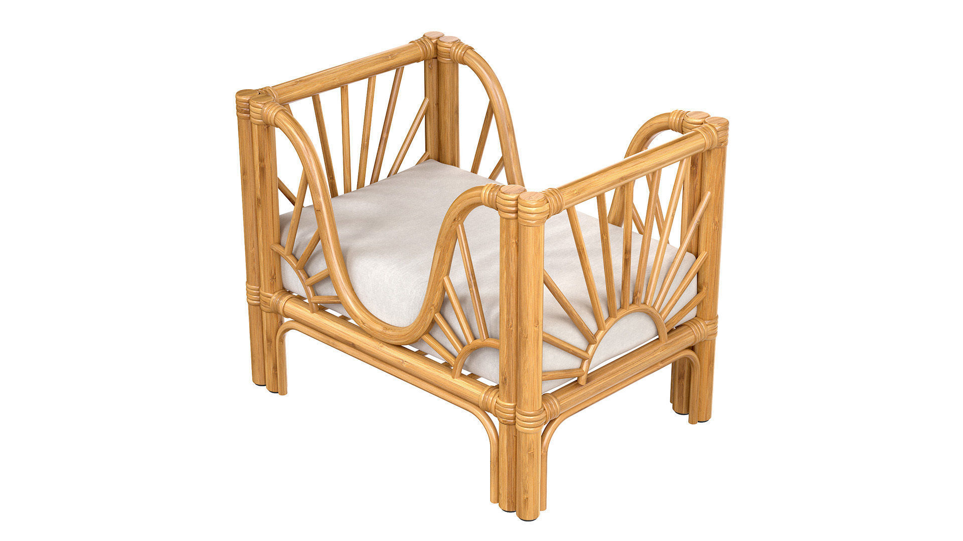 RATTAN Sleeping place for the cat 3D model_6