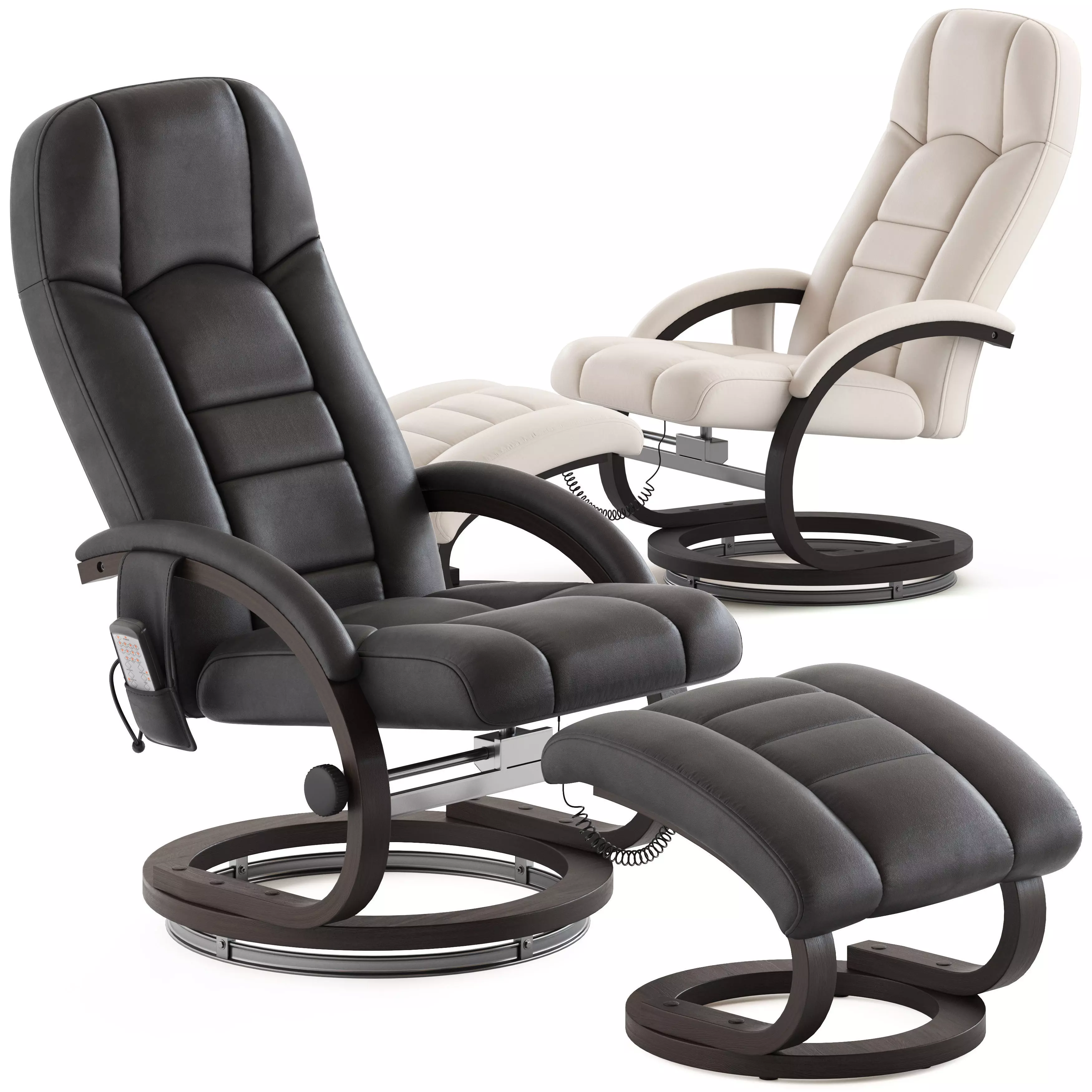 Essential Home Supply Malandi Massage Chair and Ottoman 3D model