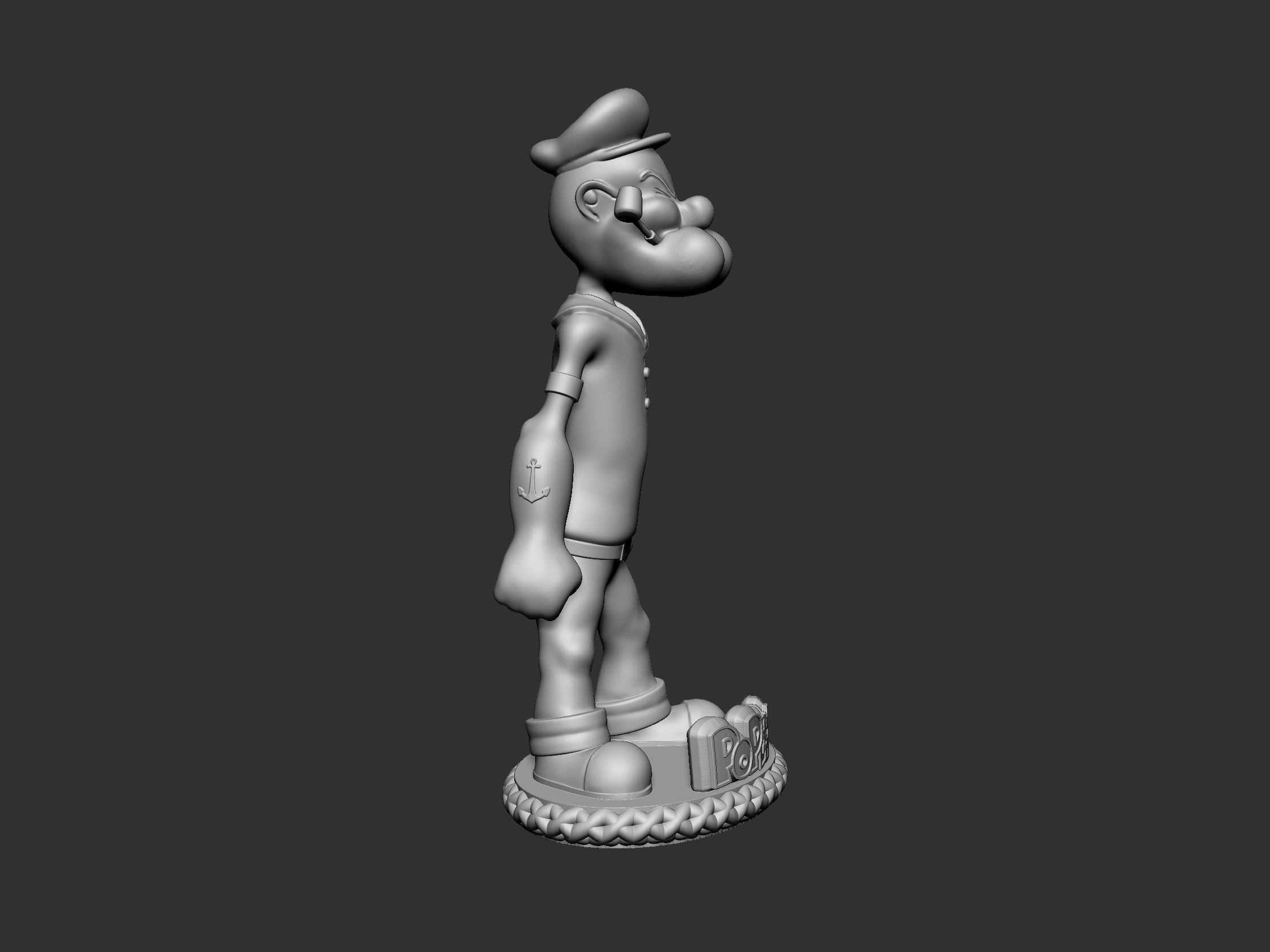 Popeye the sailor man 3D print model_2
