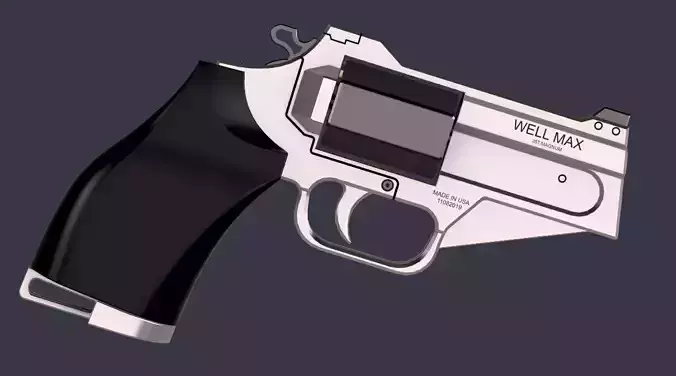 Death Stranding - 357 Magnum revolver for cosplay 3D print model