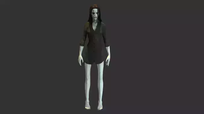 Ghost Girl Low-poly 3D model