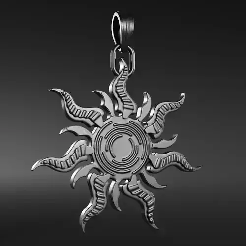 Black sun symbol - 3D printable model