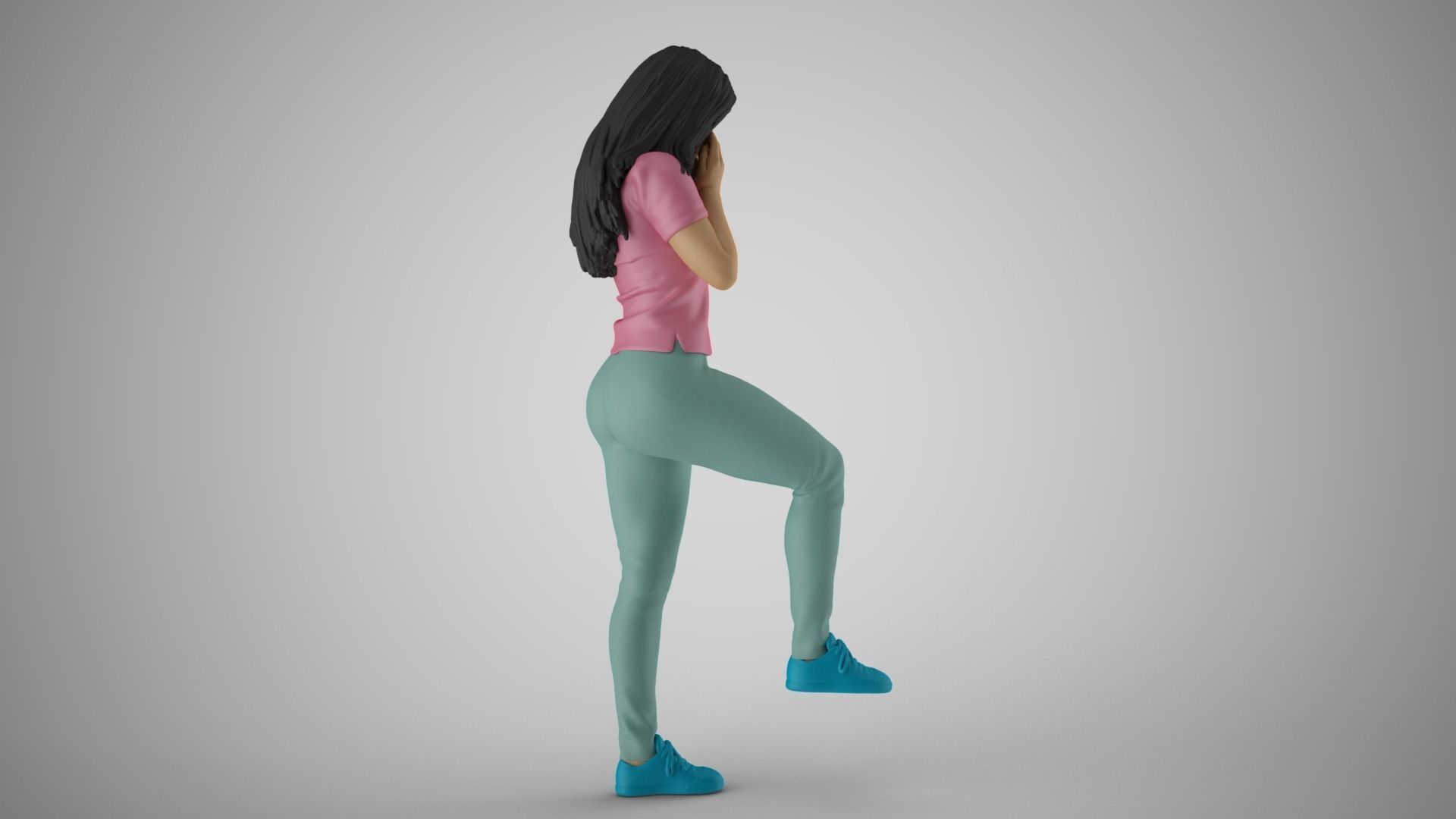 Crying Woman 3D print model_7