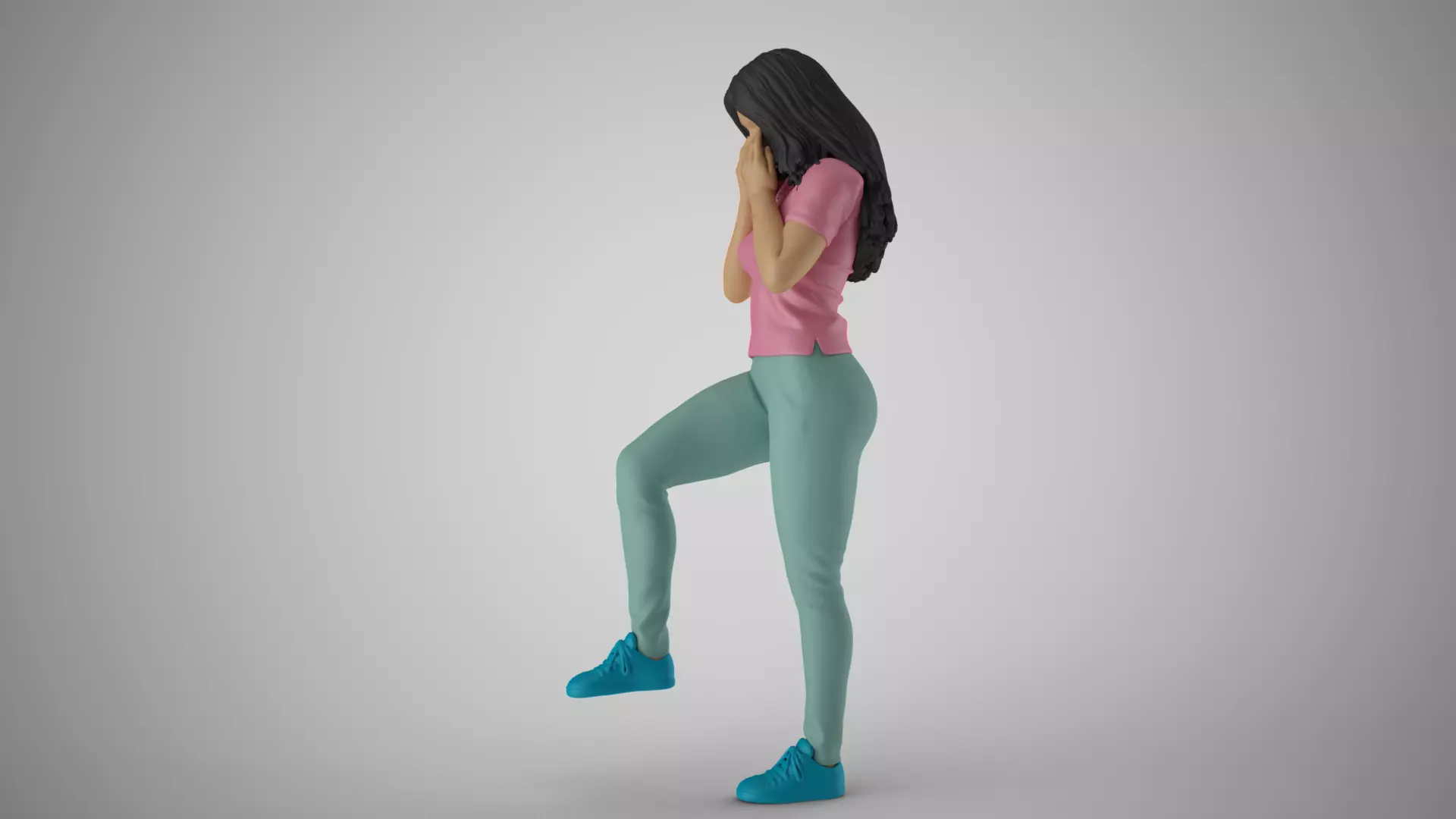 Crying Woman 3D print model_0