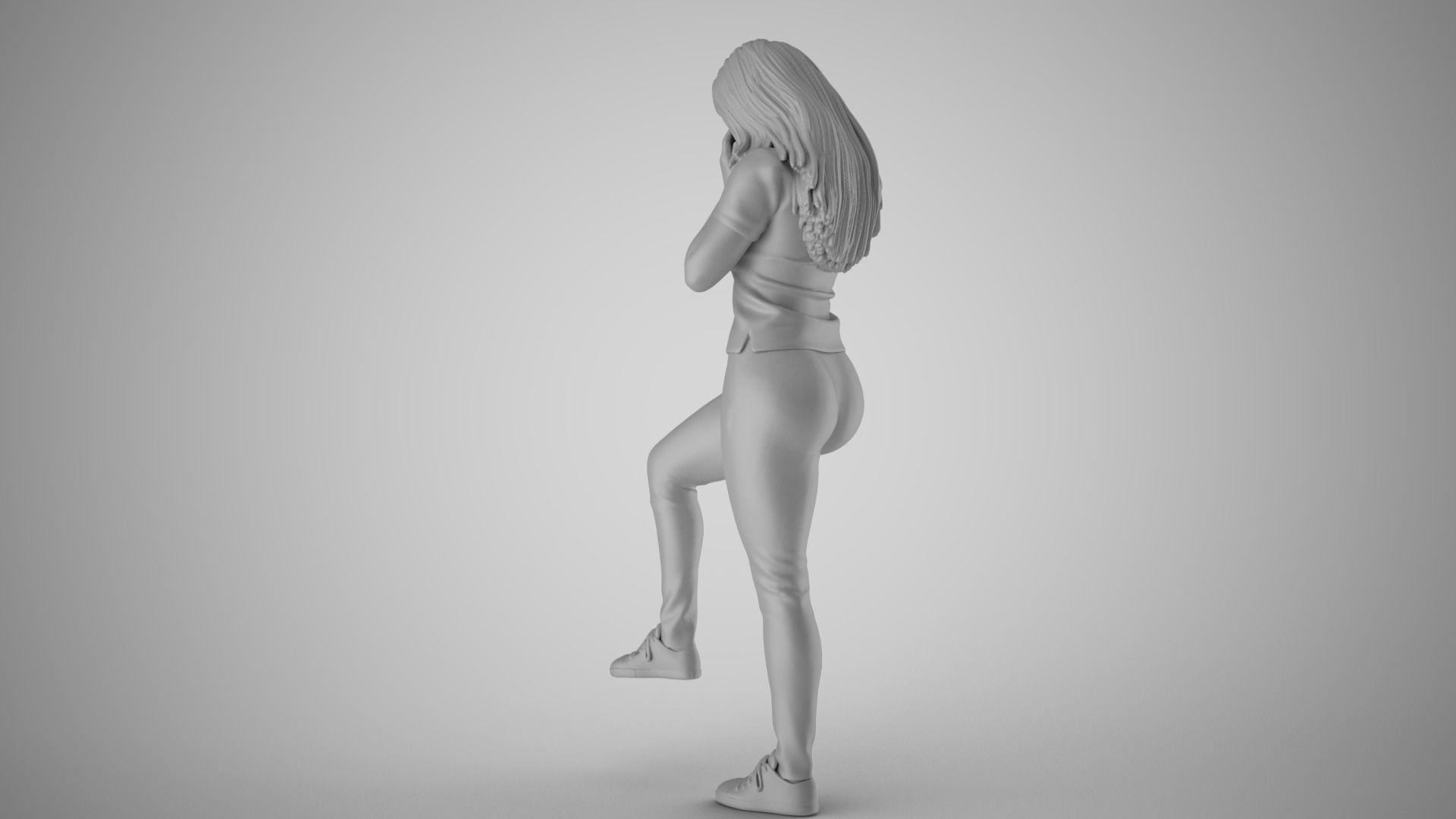 Crying Woman 3D print model_1