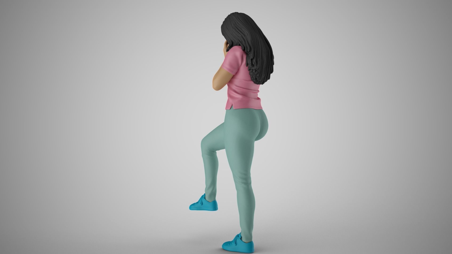 Crying Woman 3D print model_10