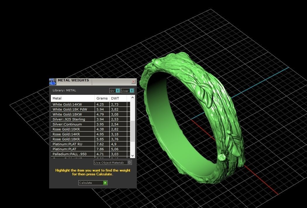 paired wedding rings in the shape of a tree bark branch 1049 3D print model_6