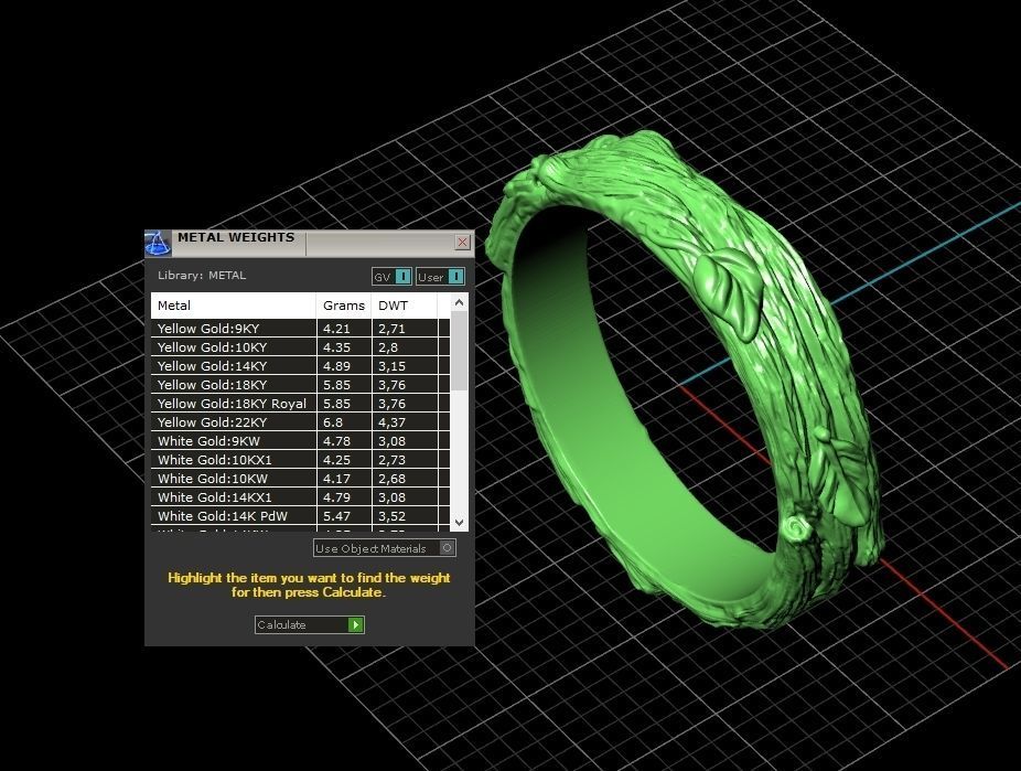 paired wedding rings in the shape of a tree bark branch 1049 3D print model_5