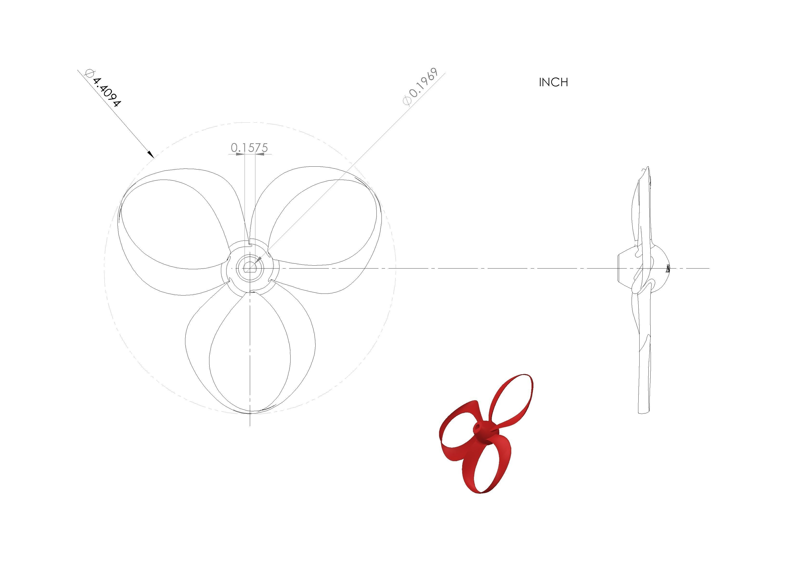 Toroidal propeller for drones and planes 3D print model_13