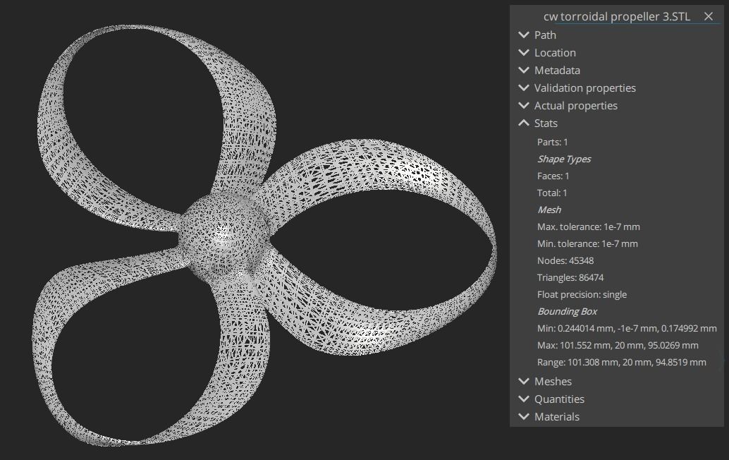 Toroidal propeller for drones and planes 3D print model_10