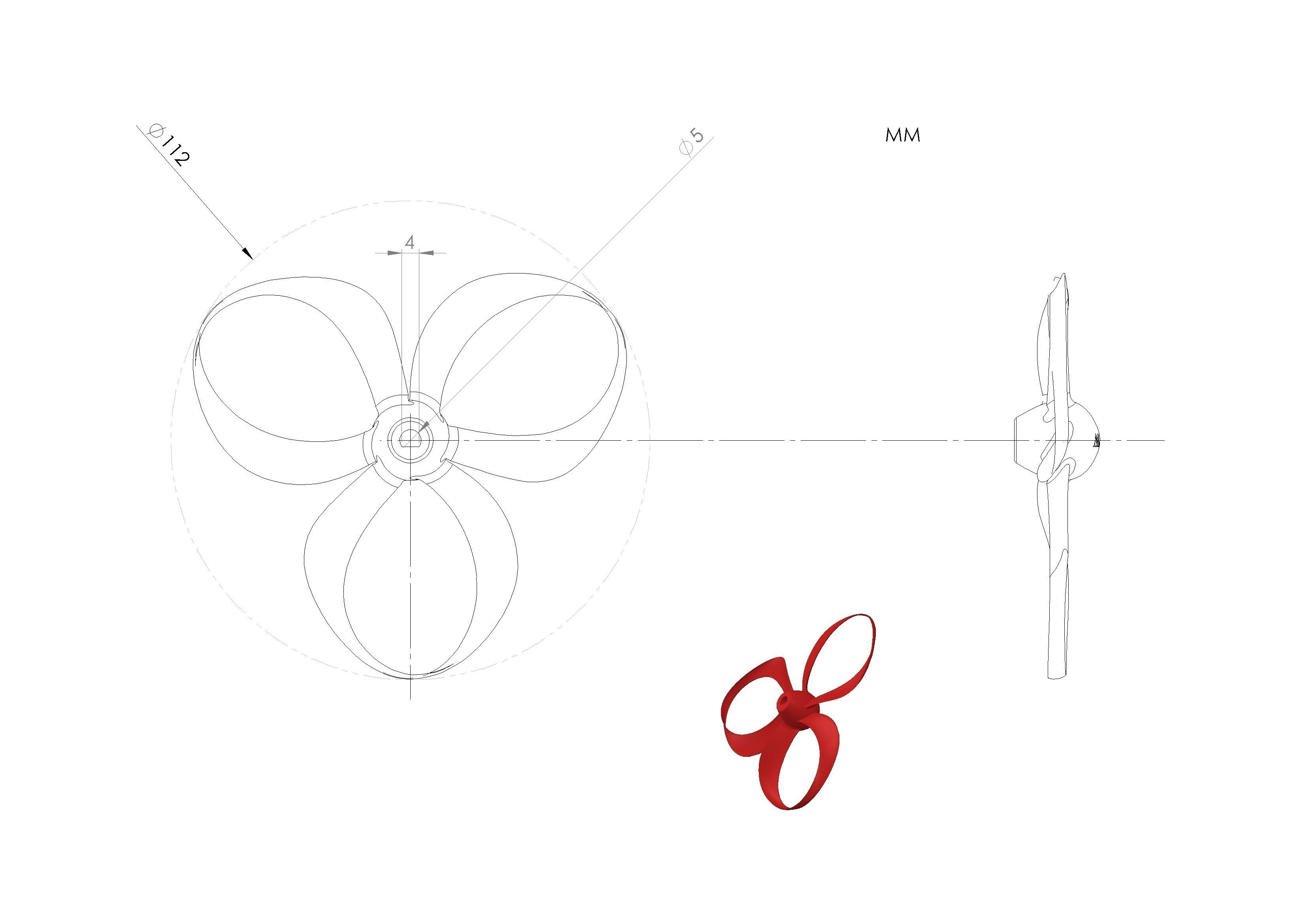 Toroidal propeller for drones and planes 3D print model_12