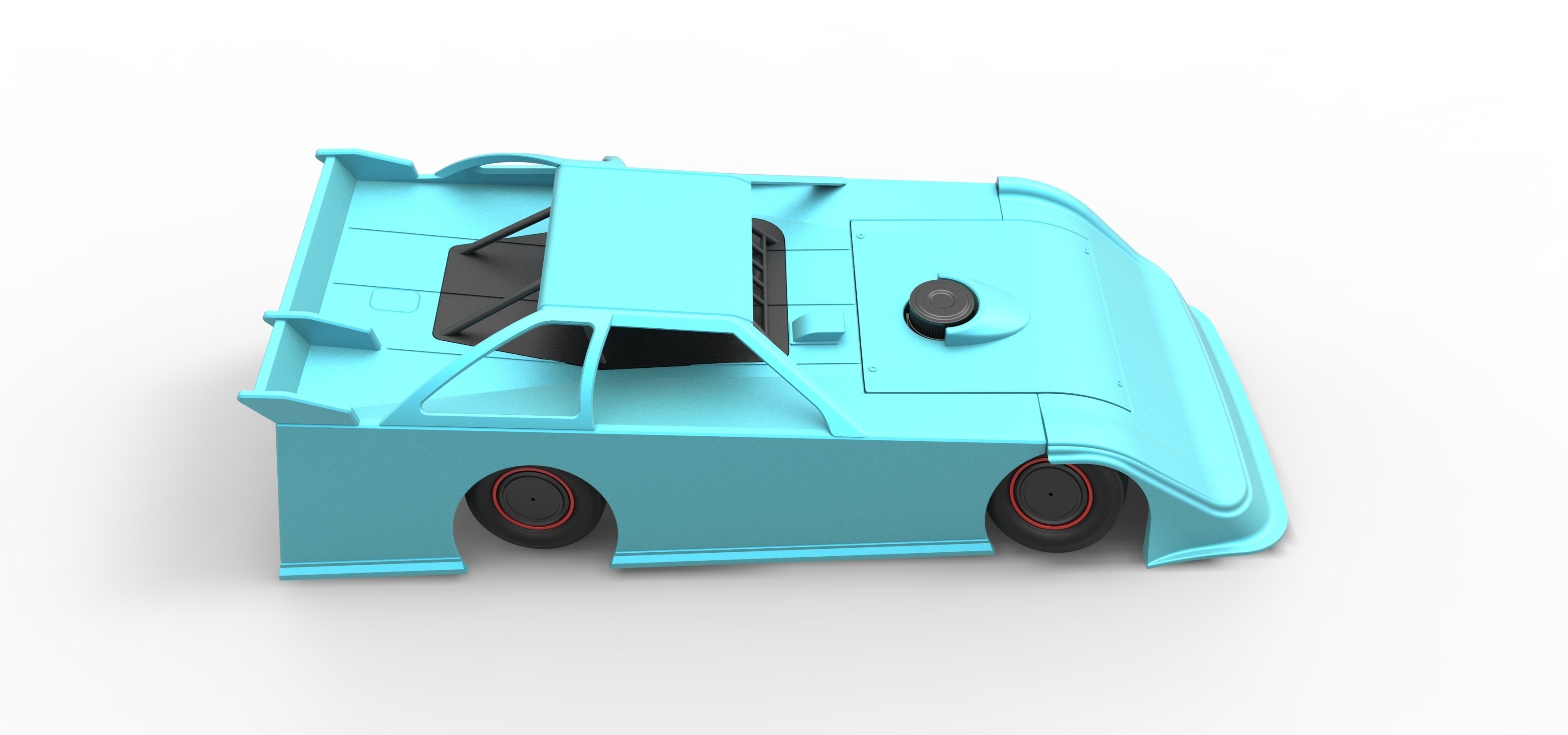 Super Dirt Late model while turning Scale 1 to 25 3D print model_25