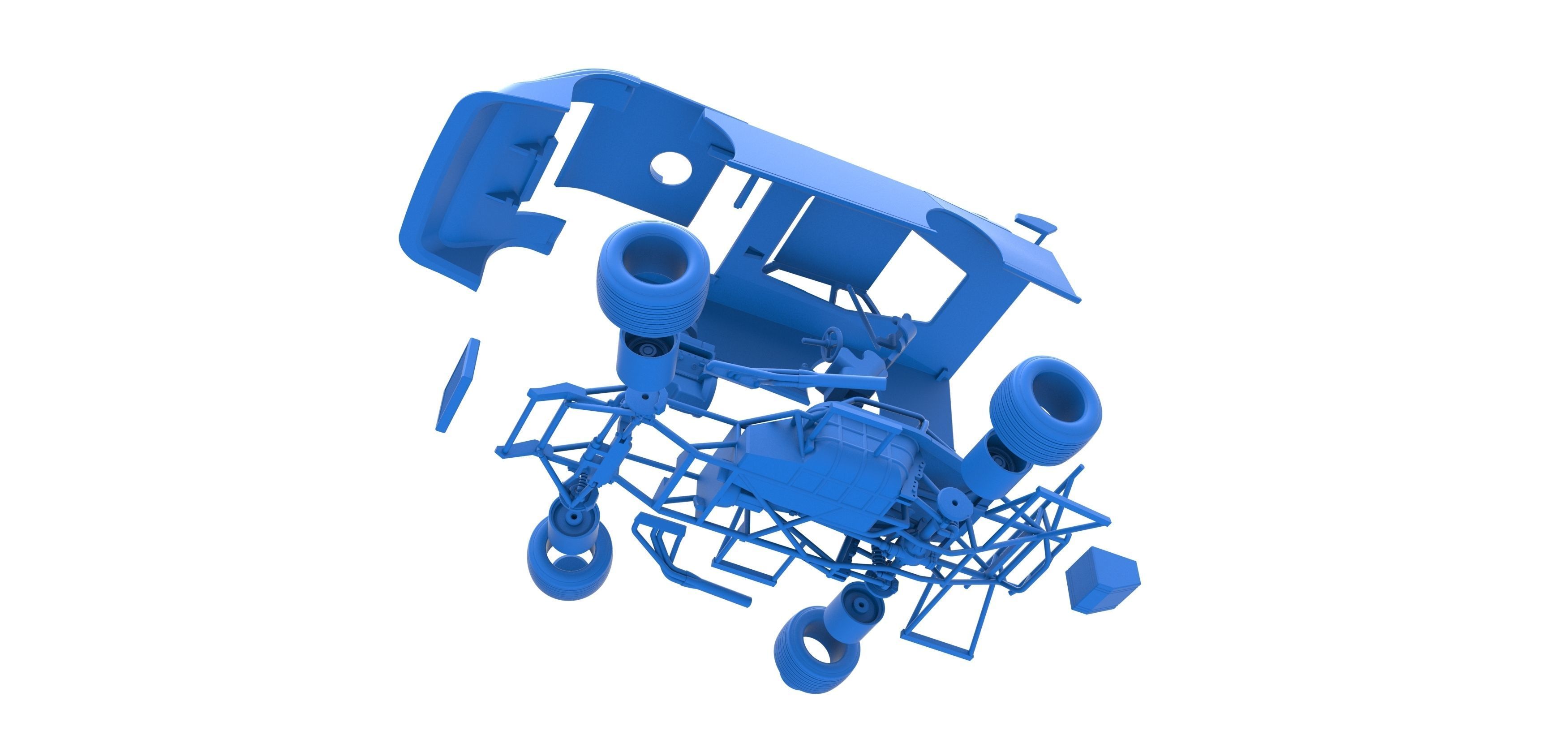 Super Dirt Late model while turning Scale 1 to 25 3D print model_57