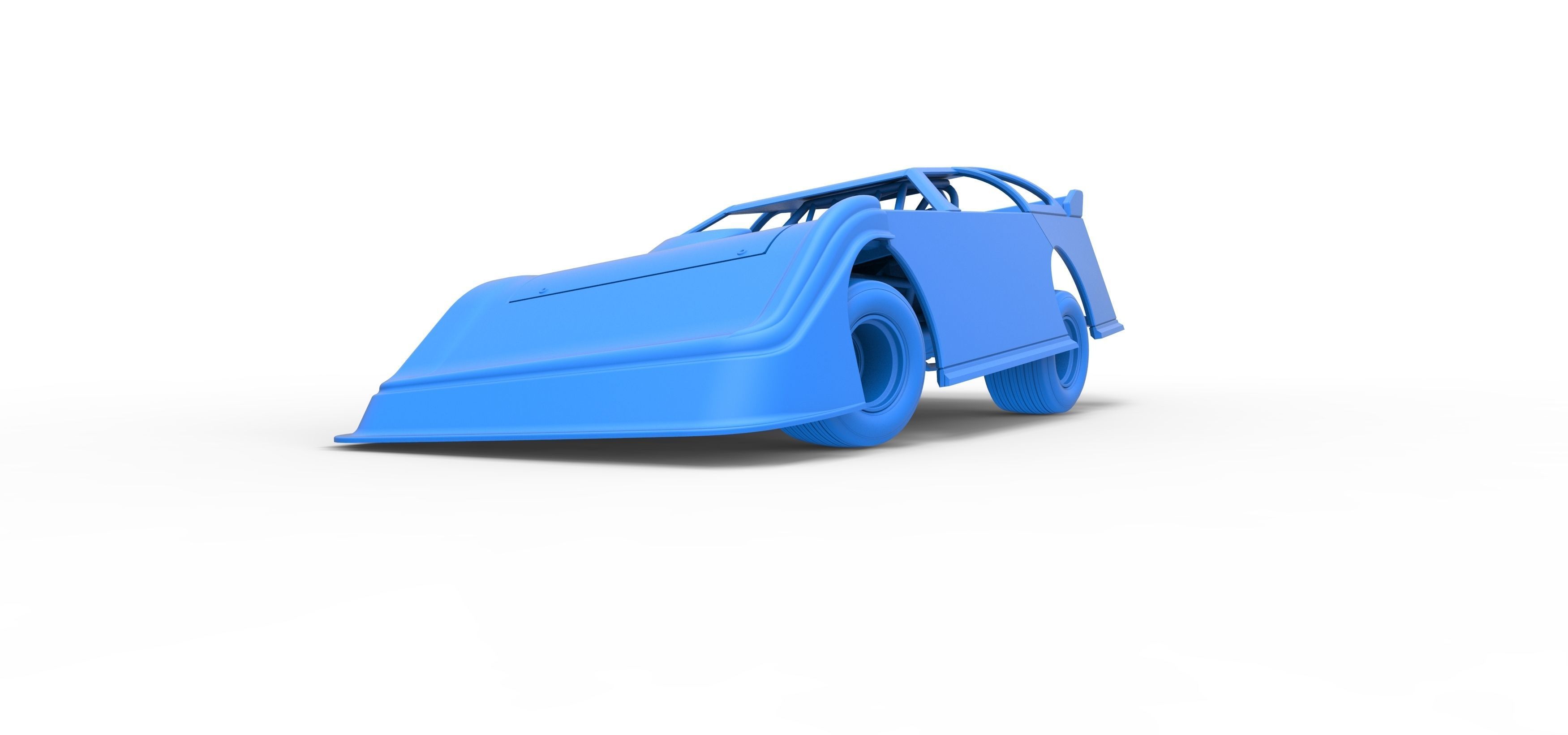 Super Dirt Late model while turning Scale 1 to 25 3D print model_32