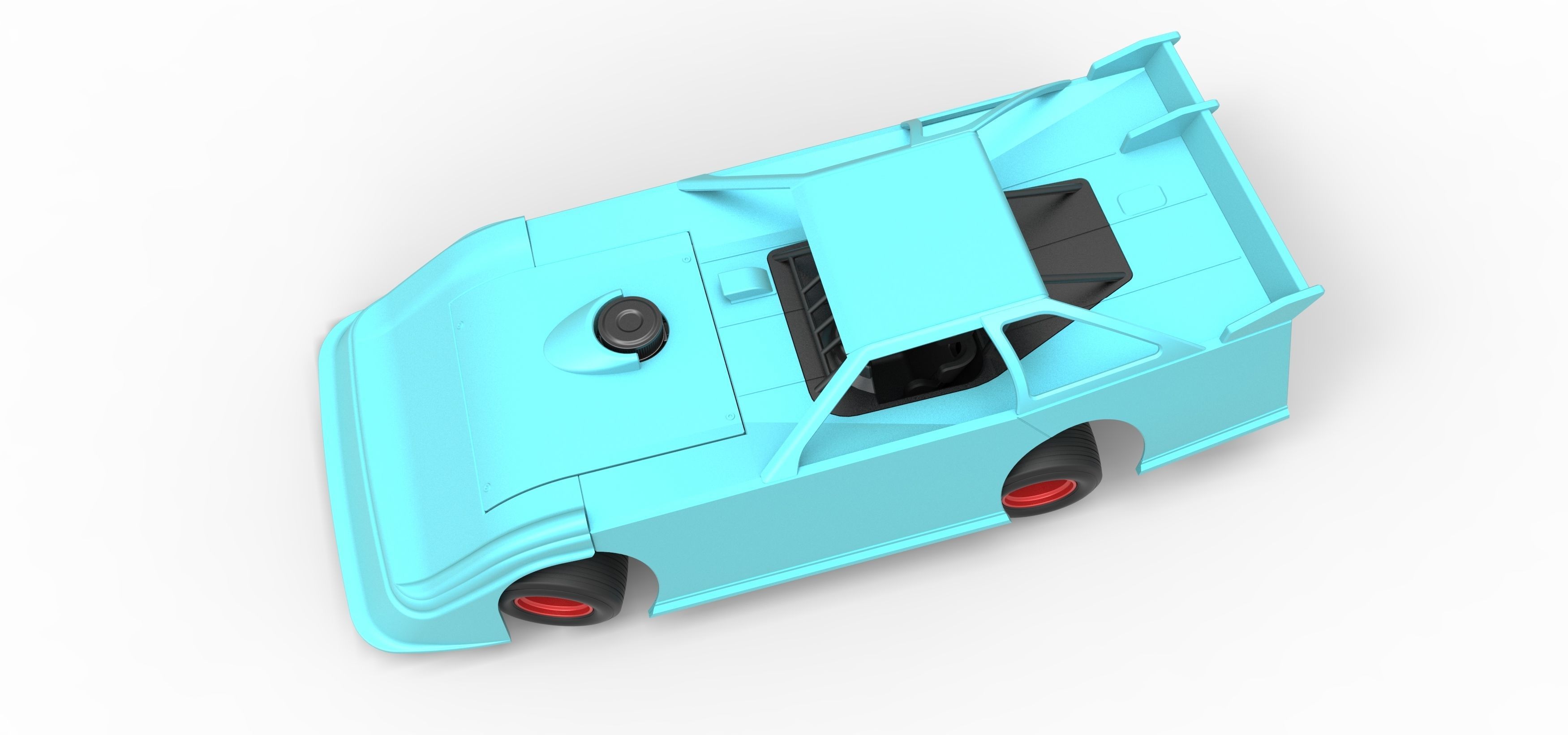 Super Dirt Late model while turning Scale 1 to 25 3D print model_10