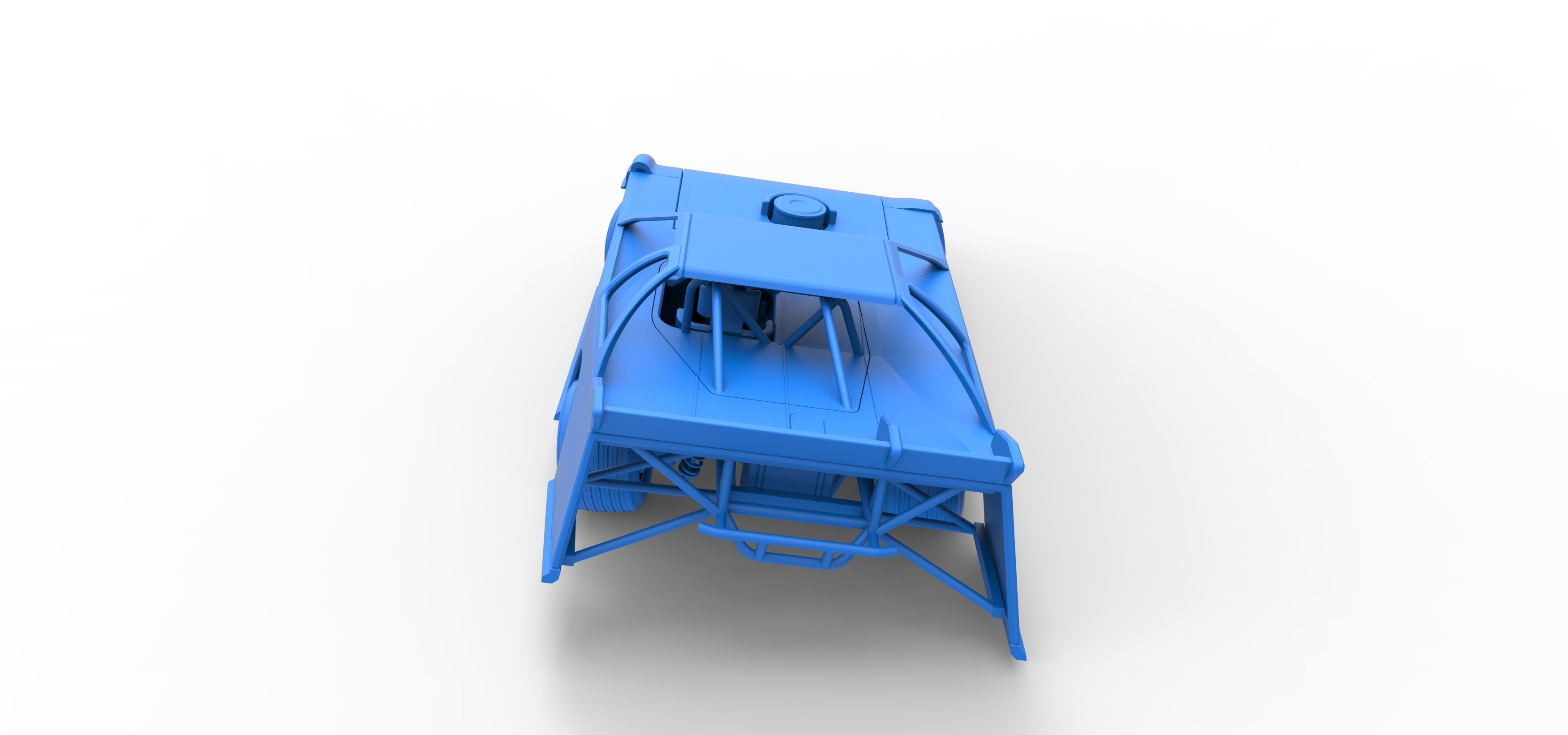 Super Dirt Late model while turning Scale 1 to 25 3D print model_46