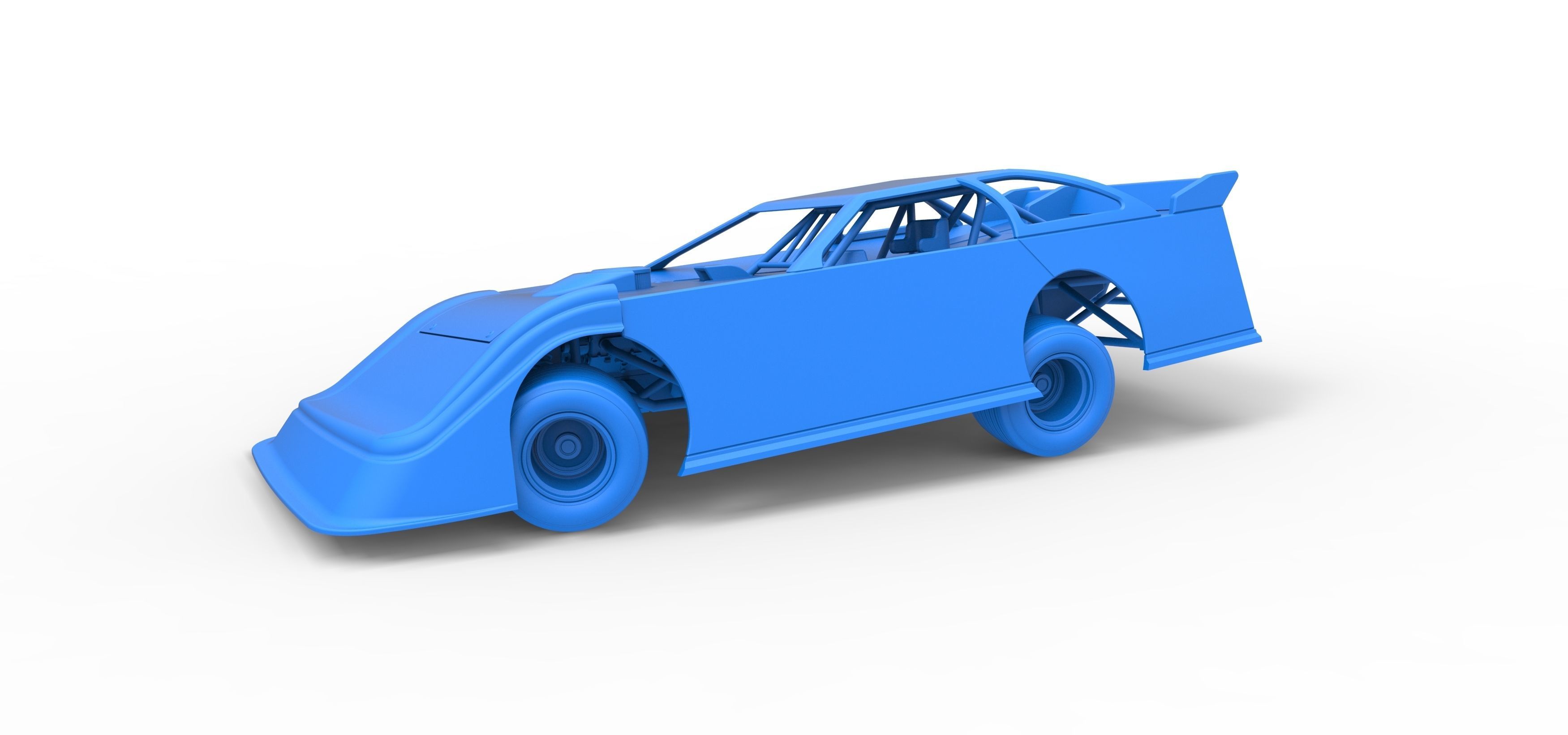 Super Dirt Late model while turning Scale 1 to 25 3D print model_34