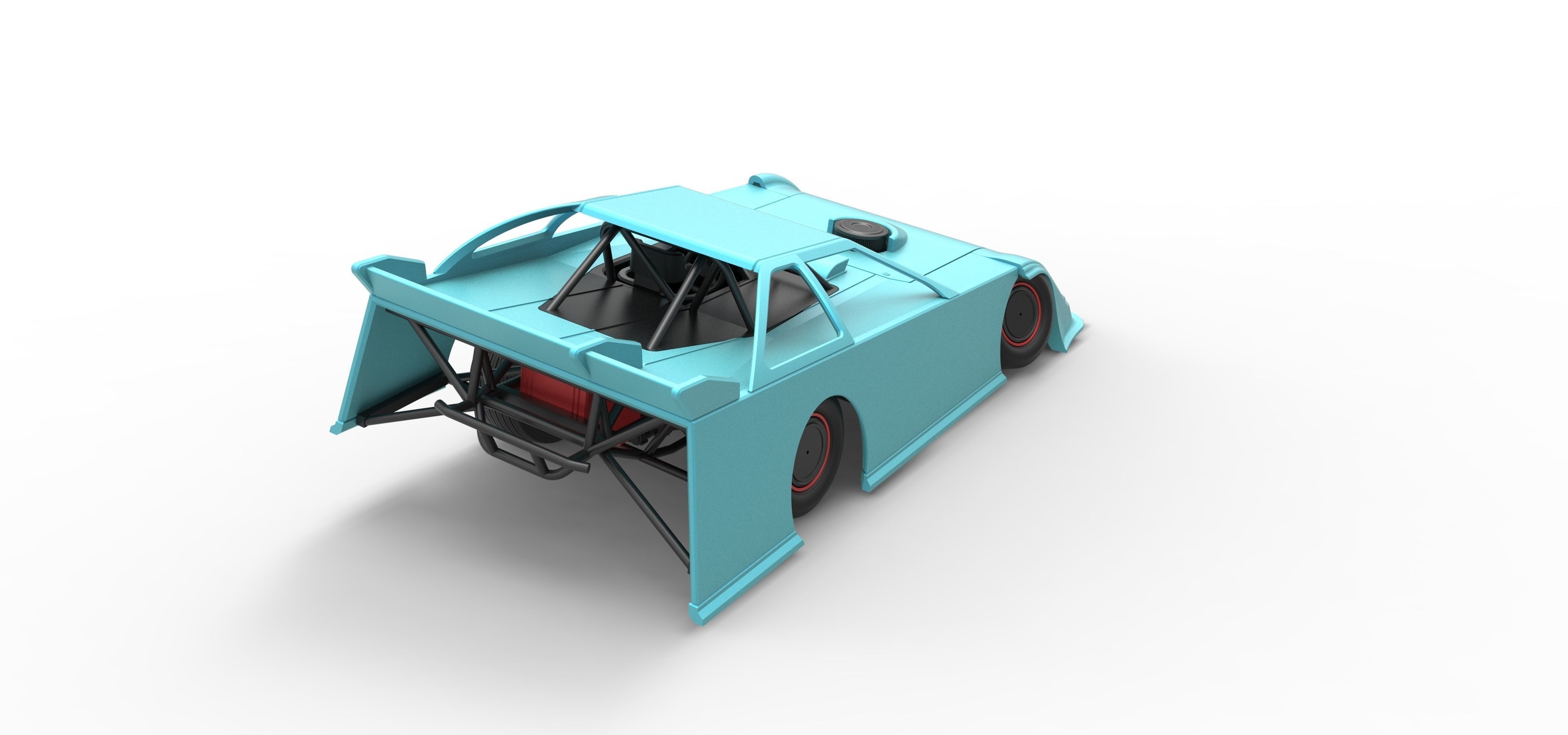 Super Dirt Late model while turning Scale 1 to 25 3D print model_20