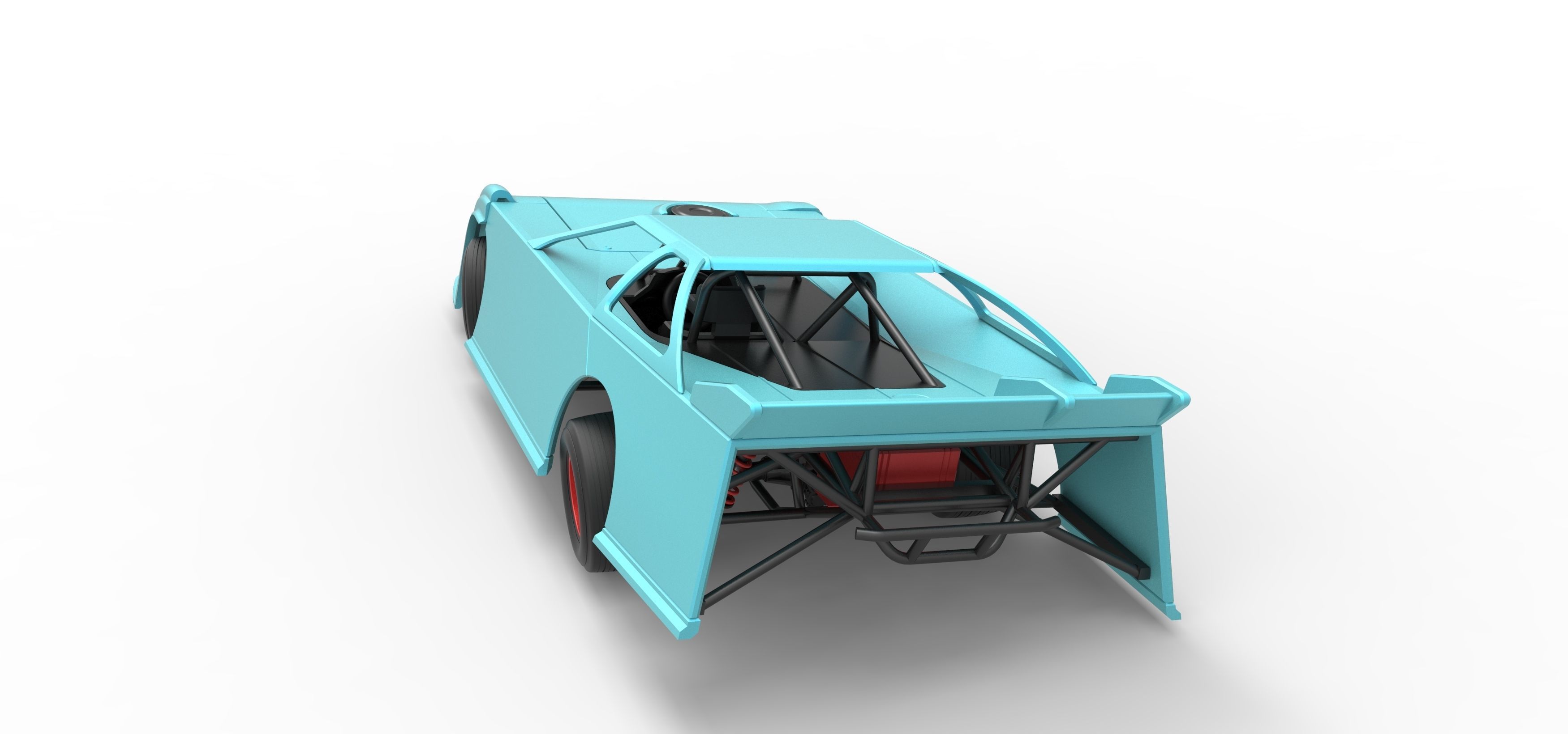 Super Dirt Late model while turning Scale 1 to 25 3D print model_16