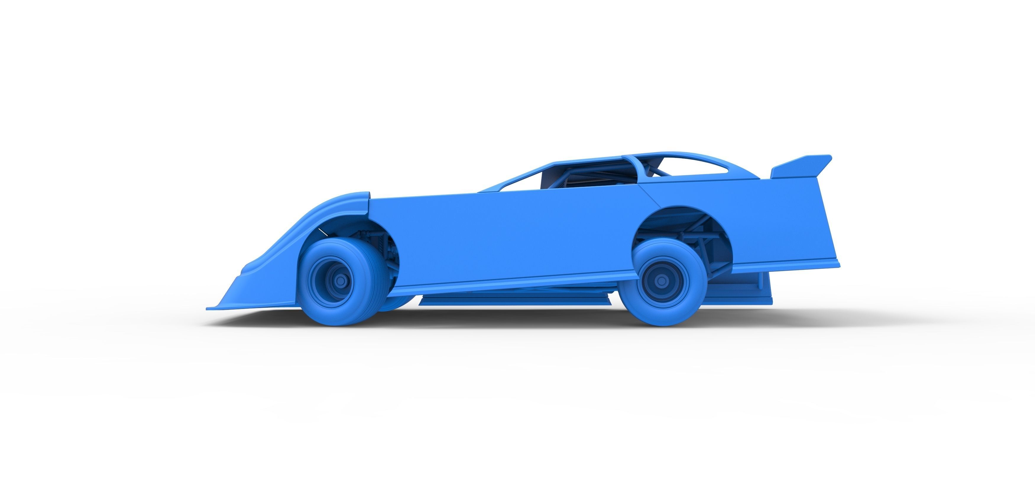 Super Dirt Late model while turning Scale 1 to 25 3D print model_38