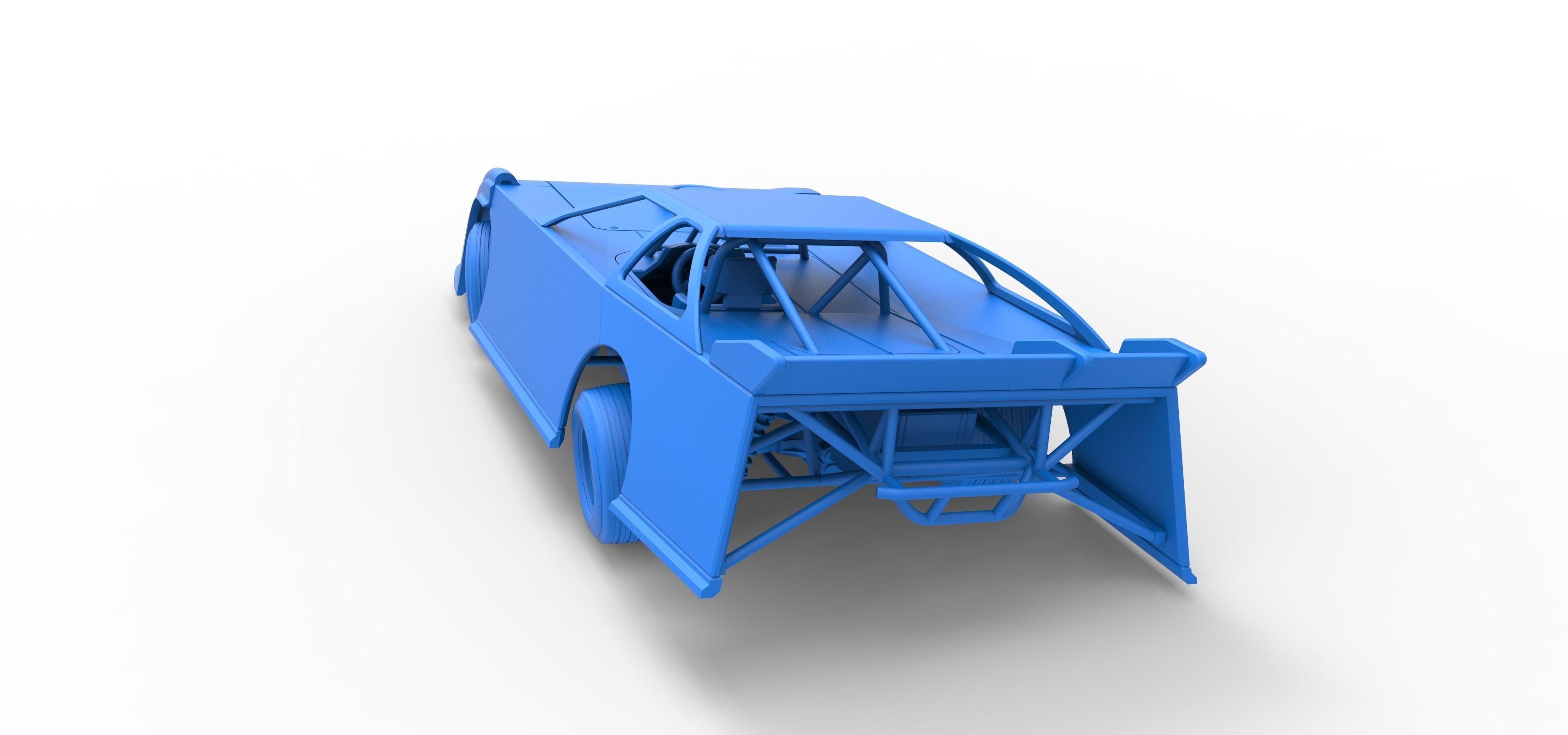 Super Dirt Late model while turning Scale 1 to 25 3D print model_43