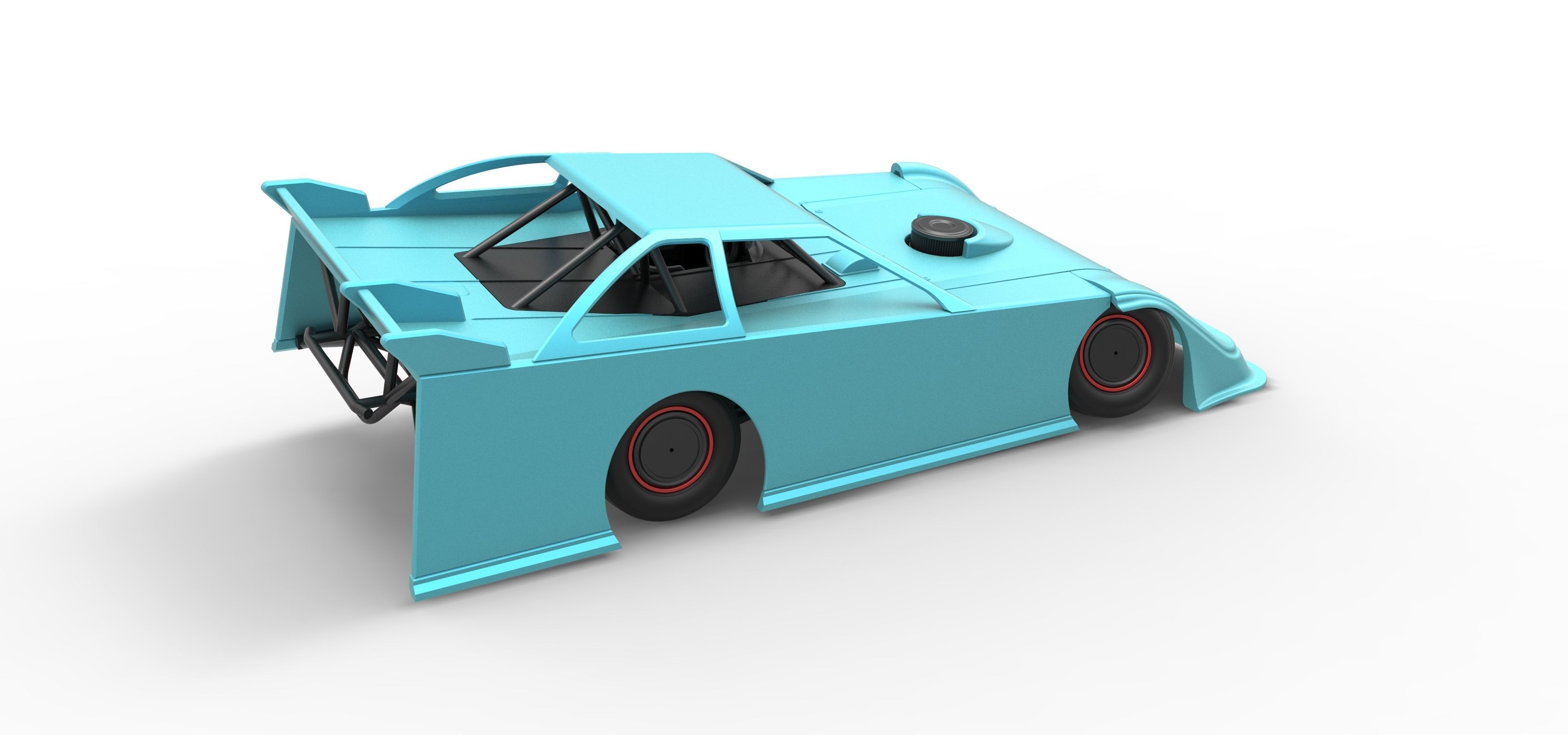 Super Dirt Late model while turning Scale 1 to 25 3D print model_22