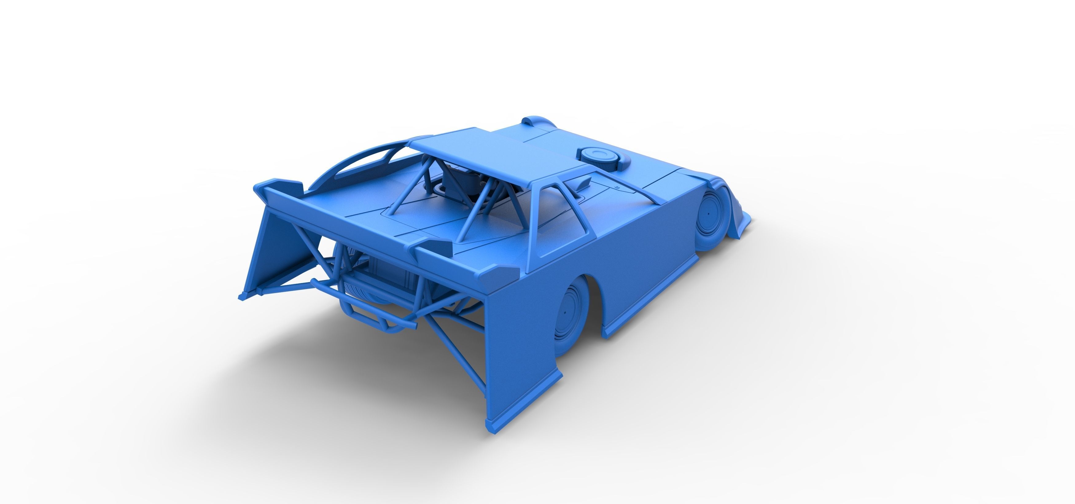 Super Dirt Late model while turning Scale 1 to 25 3D print model_47