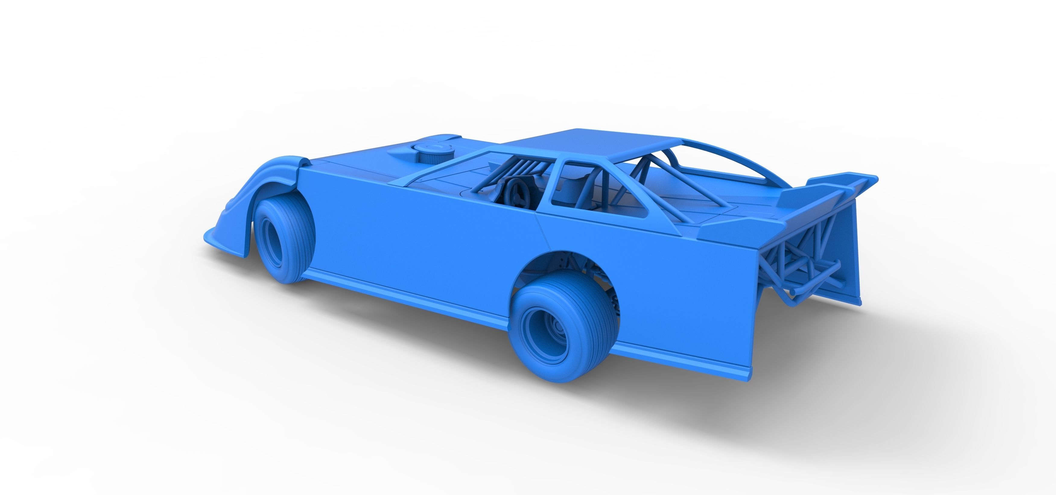 Super Dirt Late model while turning Scale 1 to 25 3D print model_41
