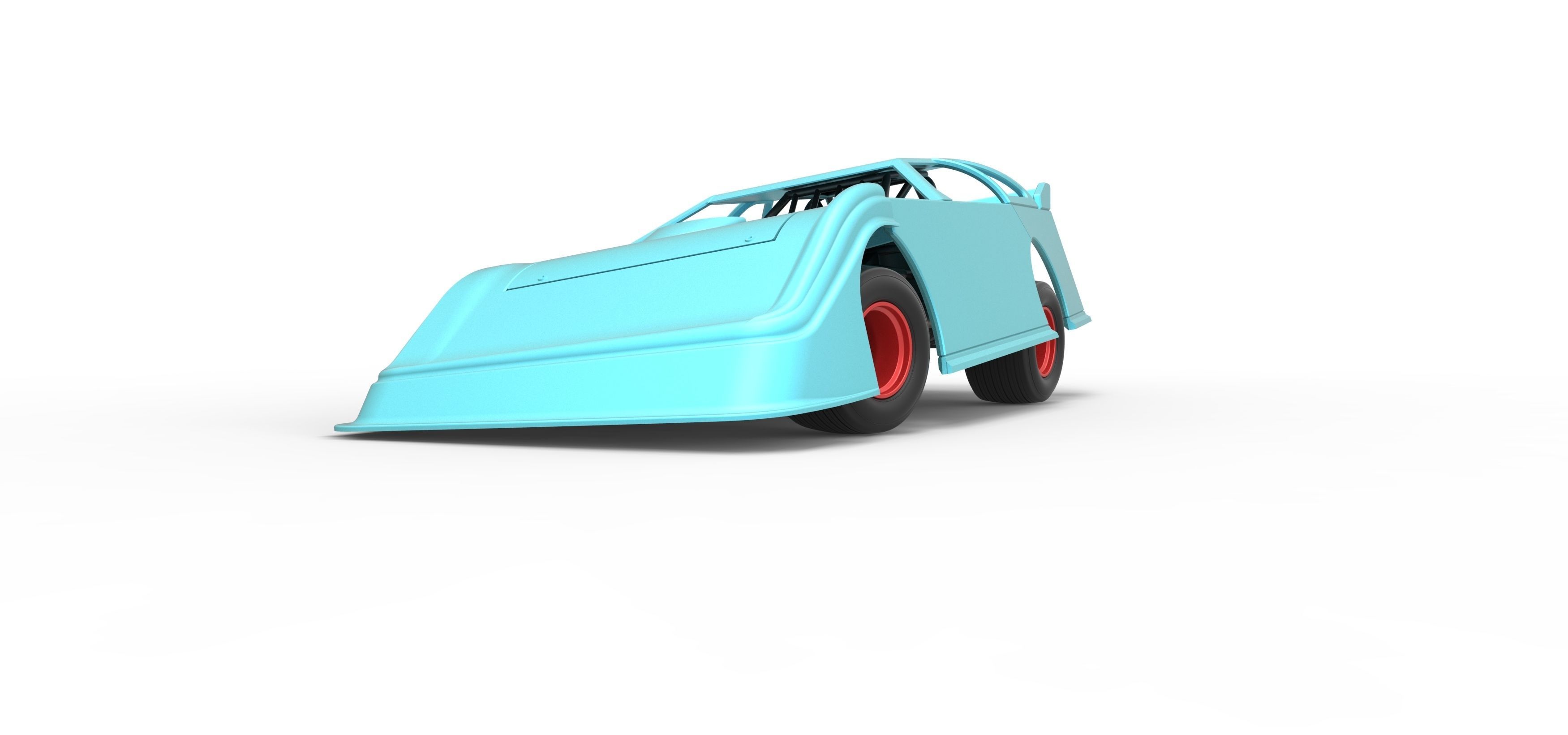 Super Dirt Late model while turning Scale 1 to 25 3D print model_5