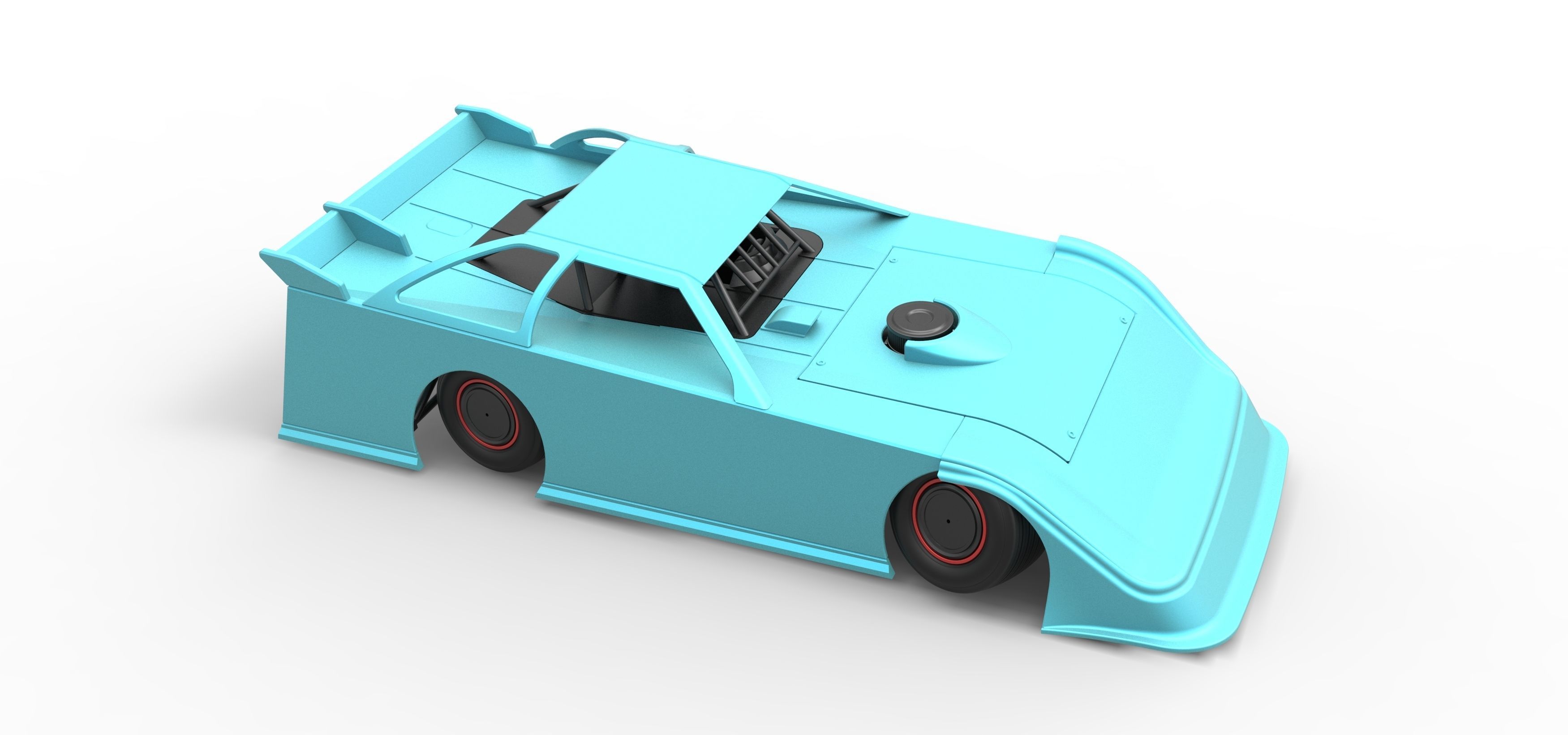 Super Dirt Late model while turning Scale 1 to 25 3D print model_26