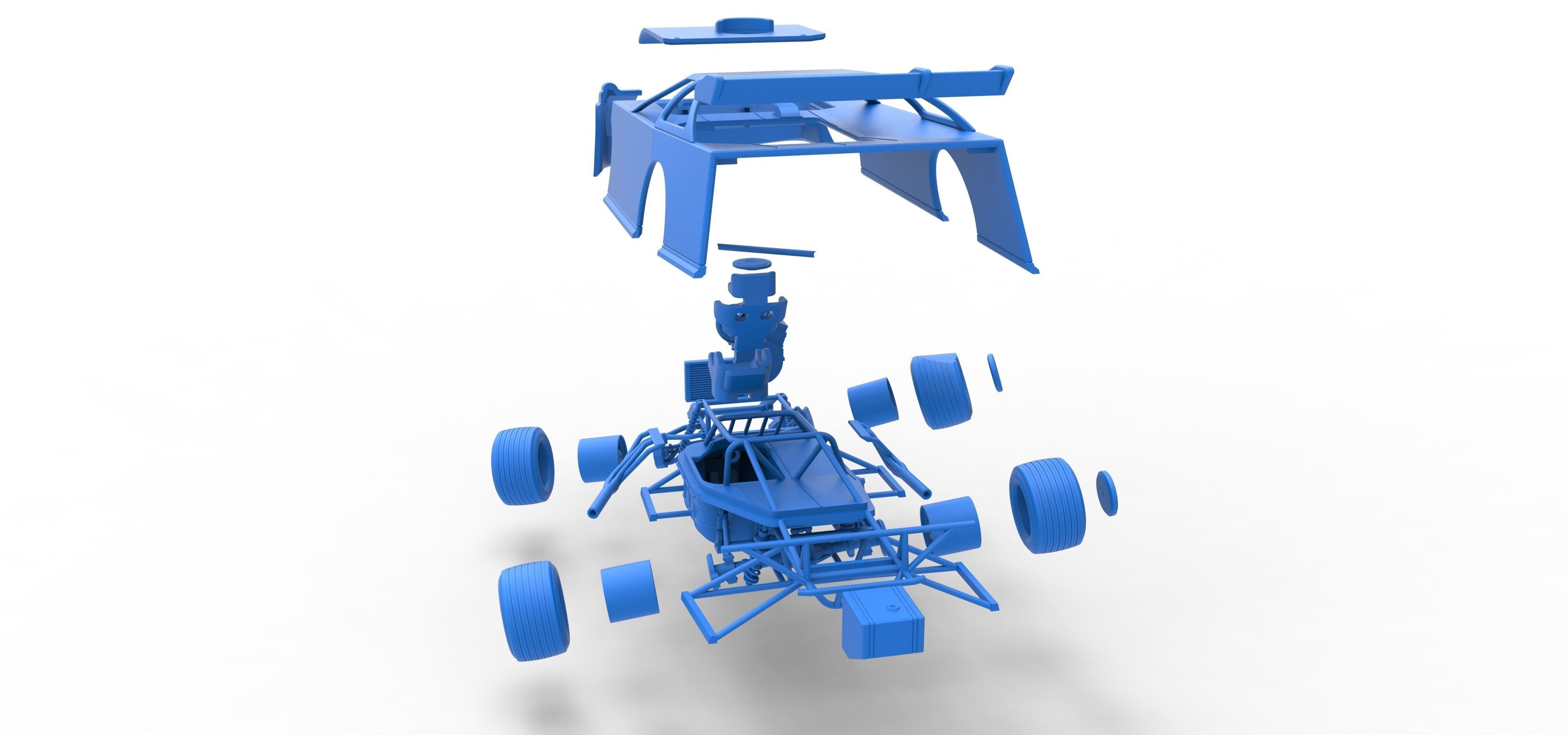 Super Dirt Late model while turning Scale 1 to 25 3D print model_62