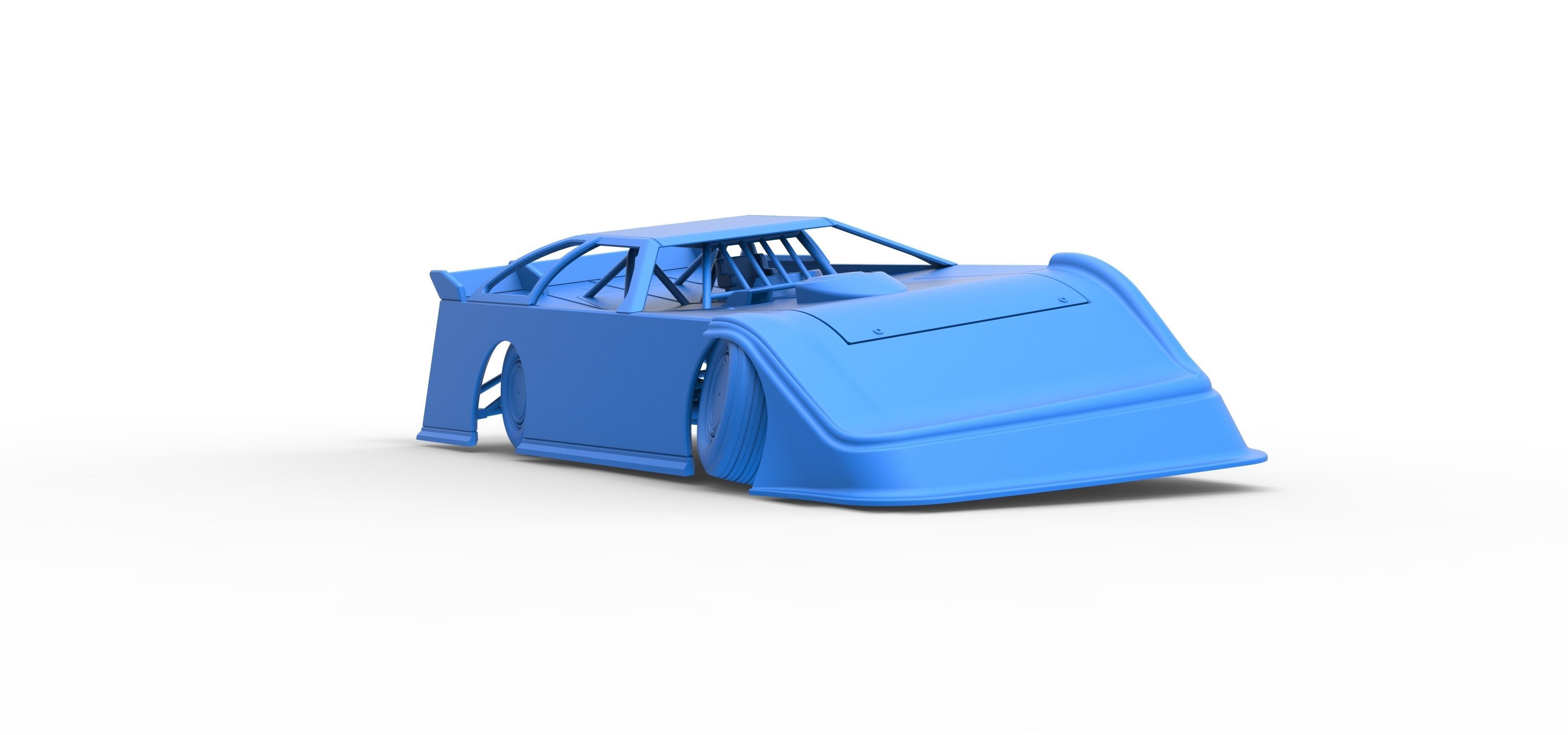 Super Dirt Late model while turning Scale 1 to 25 3D print model_28