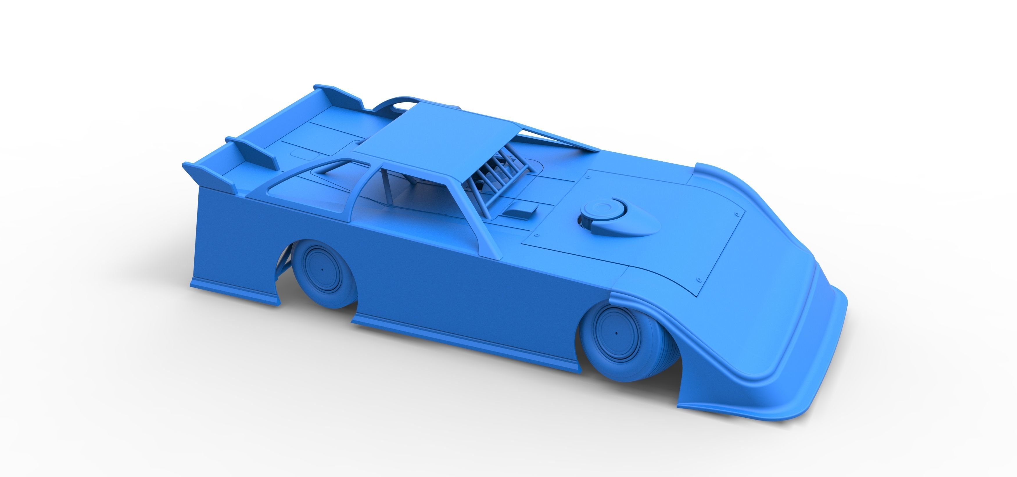 Super Dirt Late model while turning Scale 1 to 25 3D print model_53