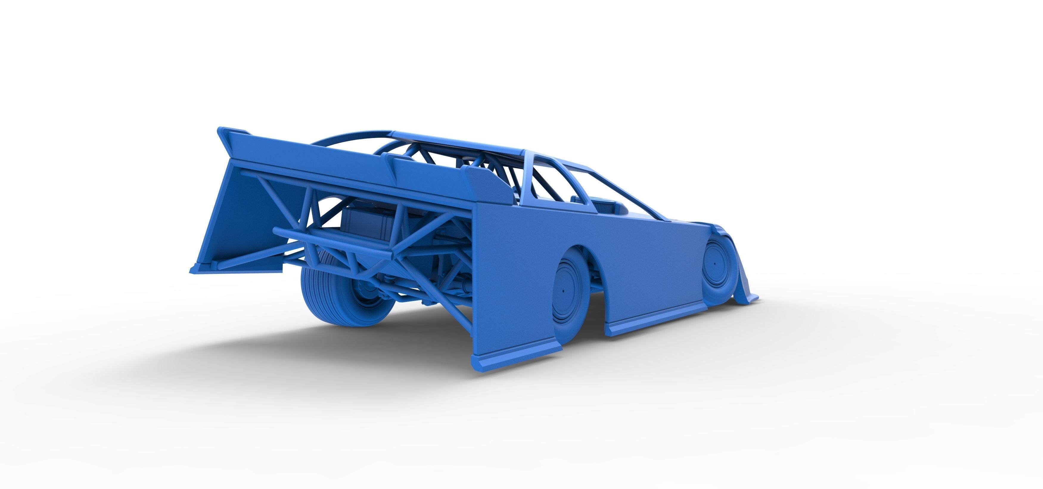 Super Dirt Late model while turning Scale 1 to 25 3D print model_48