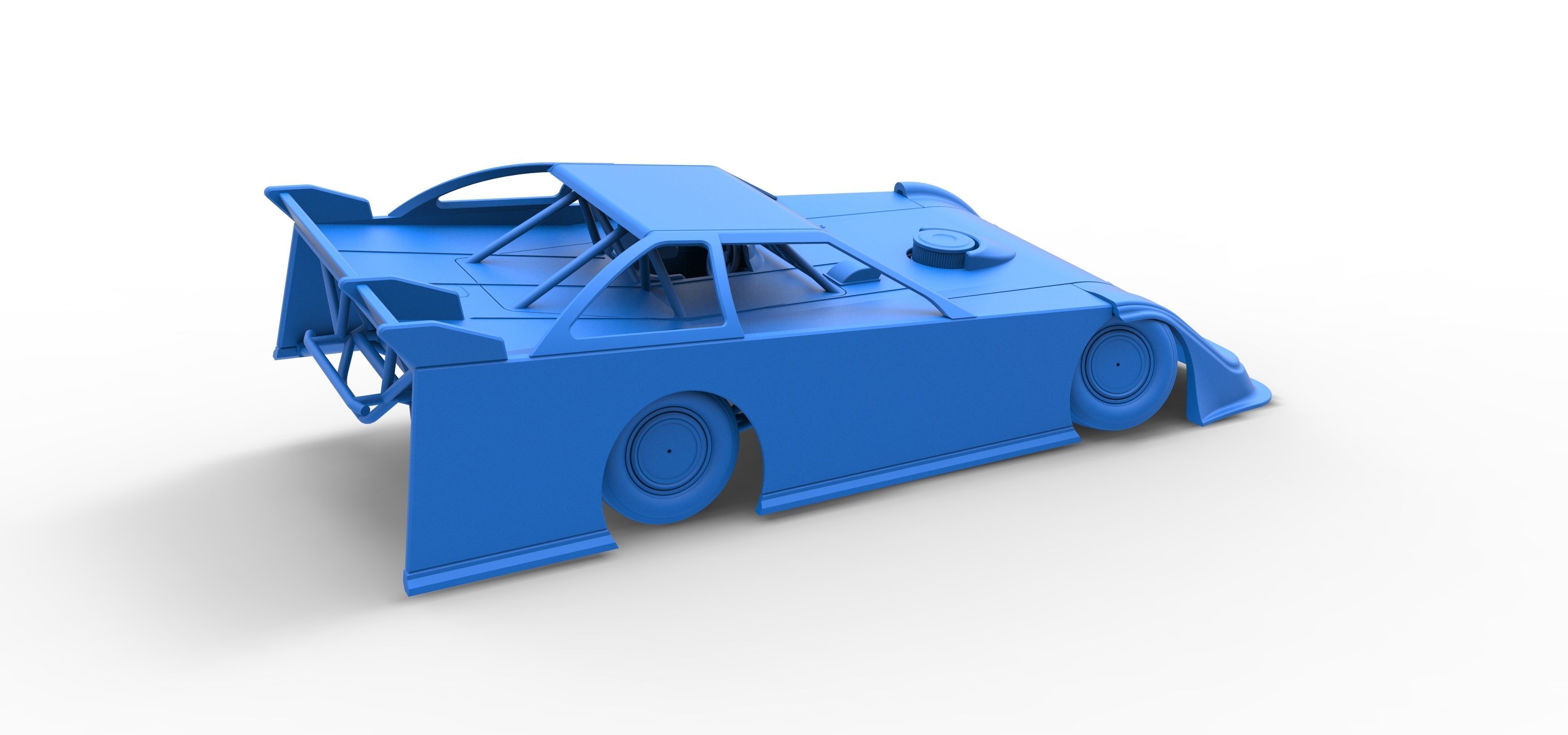 Super Dirt Late model while turning Scale 1 to 25 3D print model_49