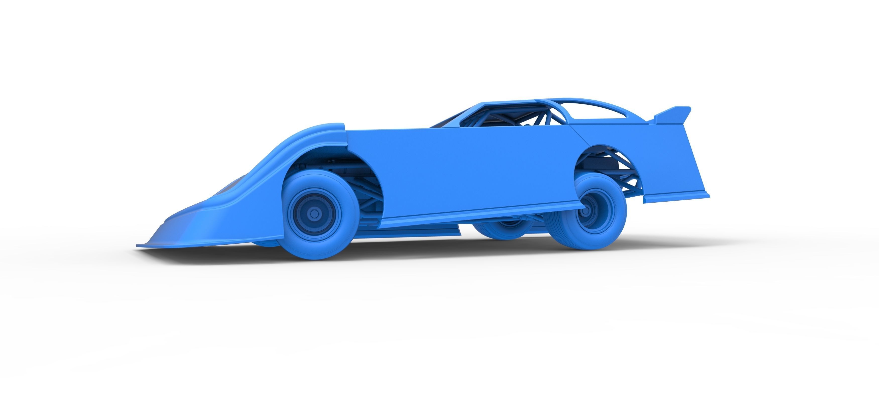 Super Dirt Late model while turning Scale 1 to 25 3D print model_35
