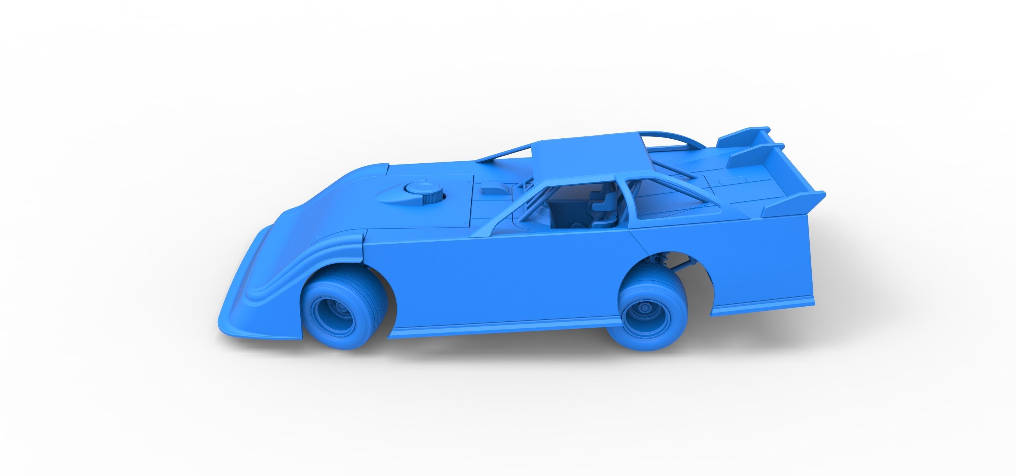 Super Dirt Late model while turning Scale 1 to 25 3D print model_39