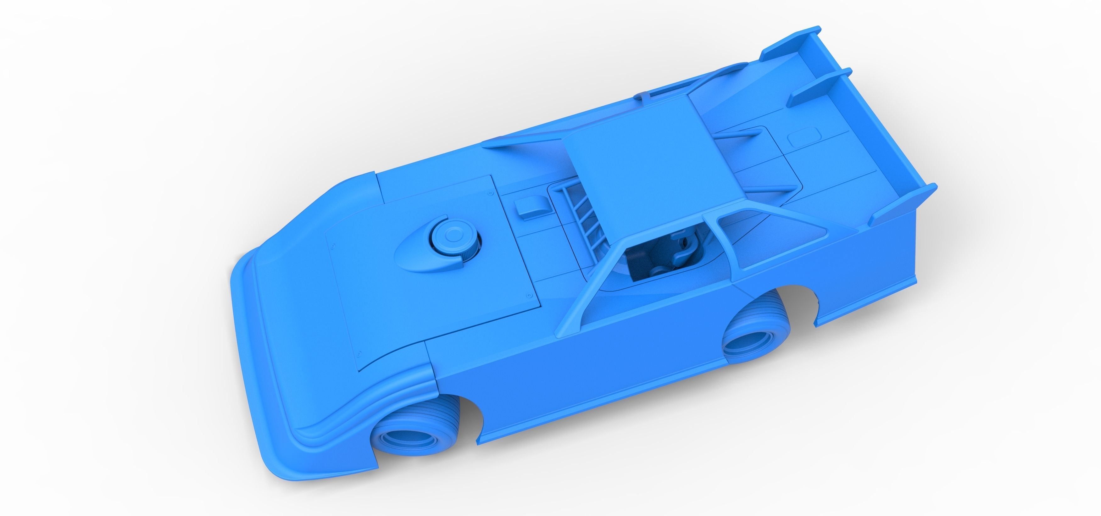 Super Dirt Late model while turning Scale 1 to 25 3D print model_37