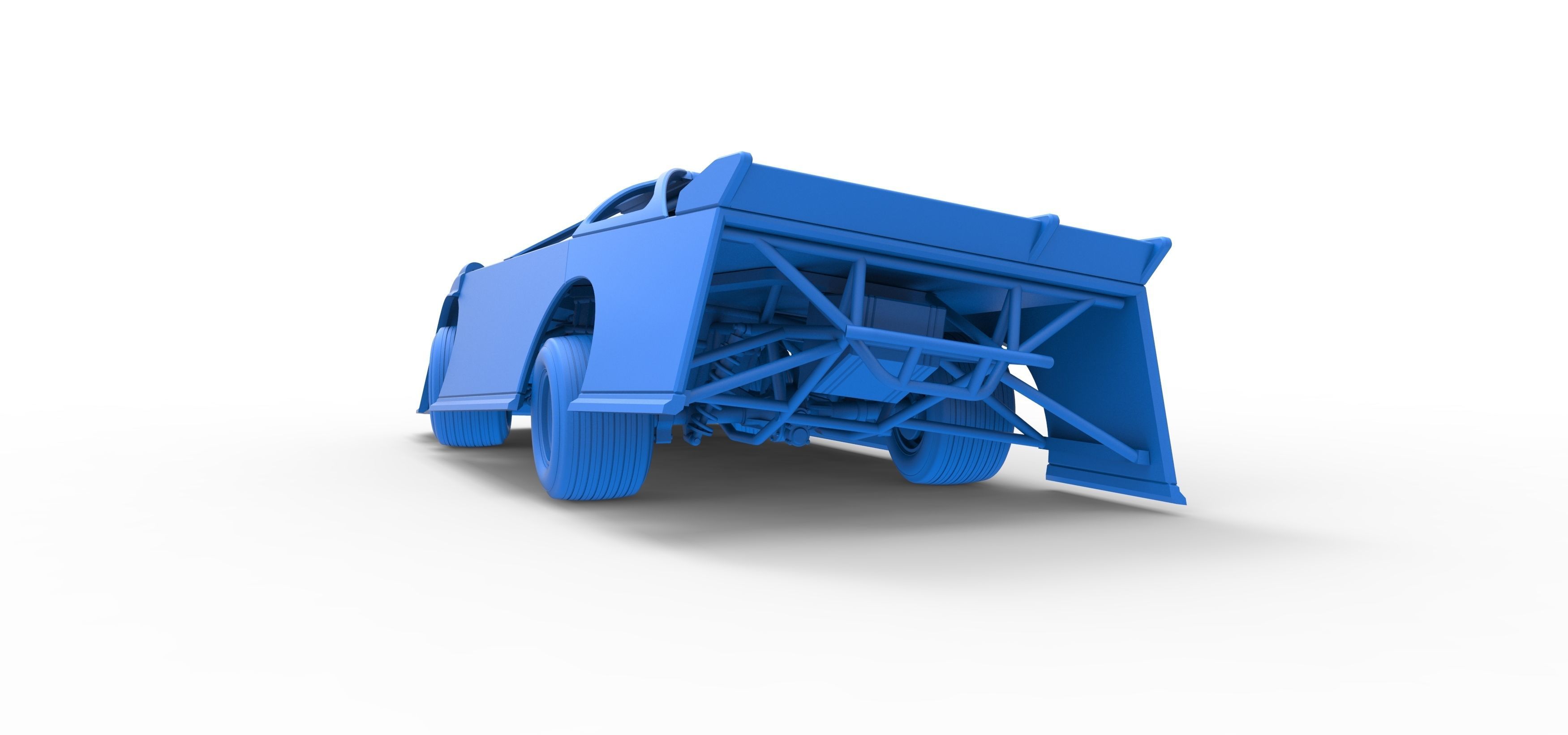 Super Dirt Late model while turning Scale 1 to 25 3D print model_44