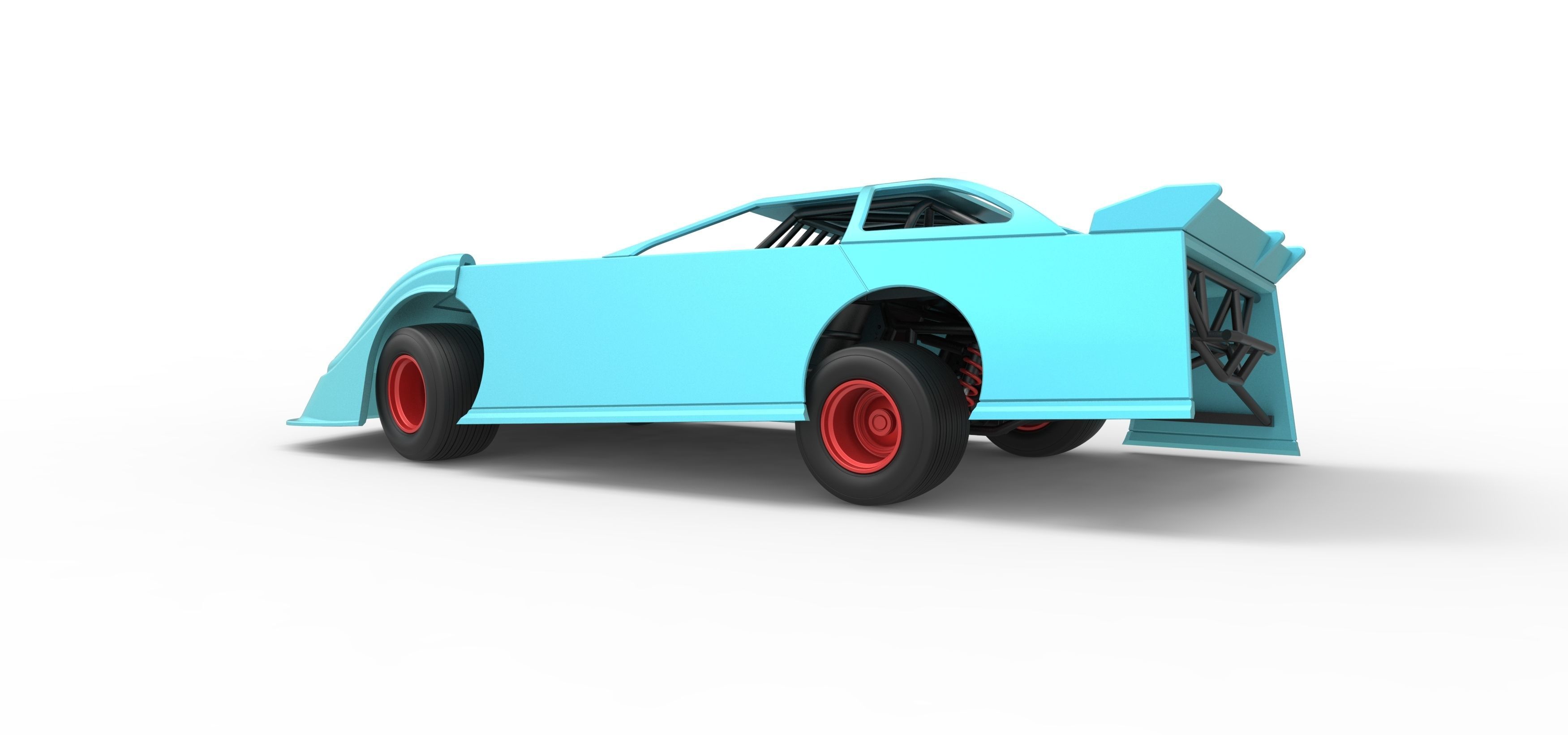 Super Dirt Late model while turning Scale 1 to 25 3D print model_15