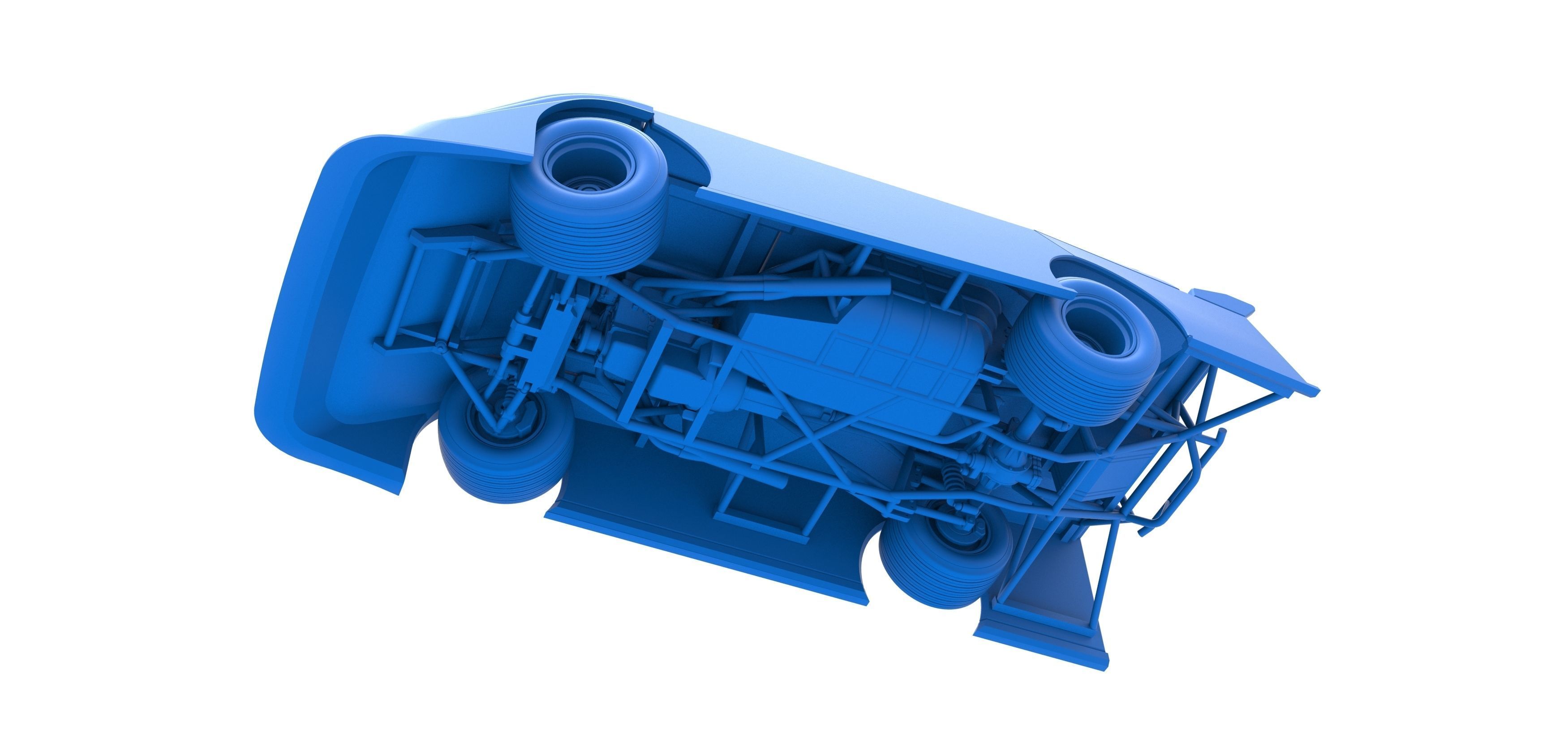 Super Dirt Late model while turning Scale 1 to 25 3D print model_36
