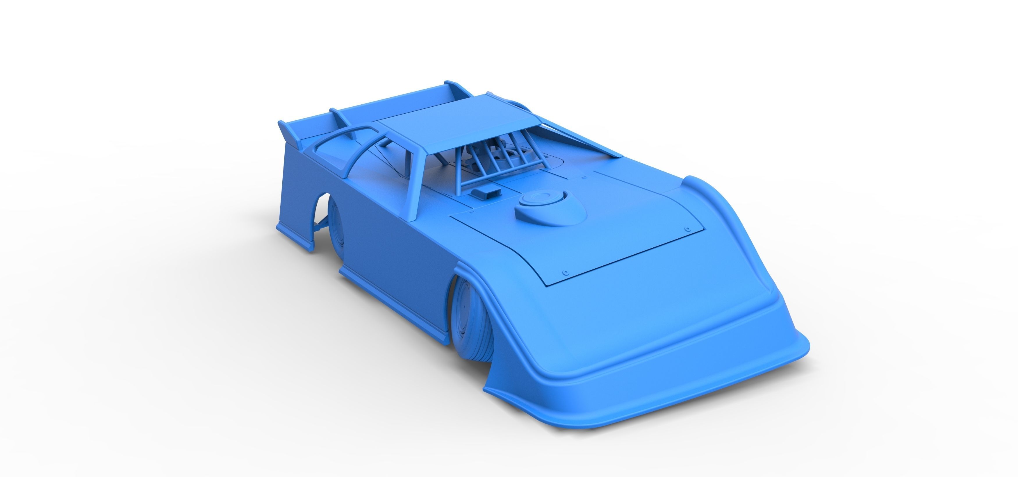 Super Dirt Late model while turning Scale 1 to 25 3D print model_29