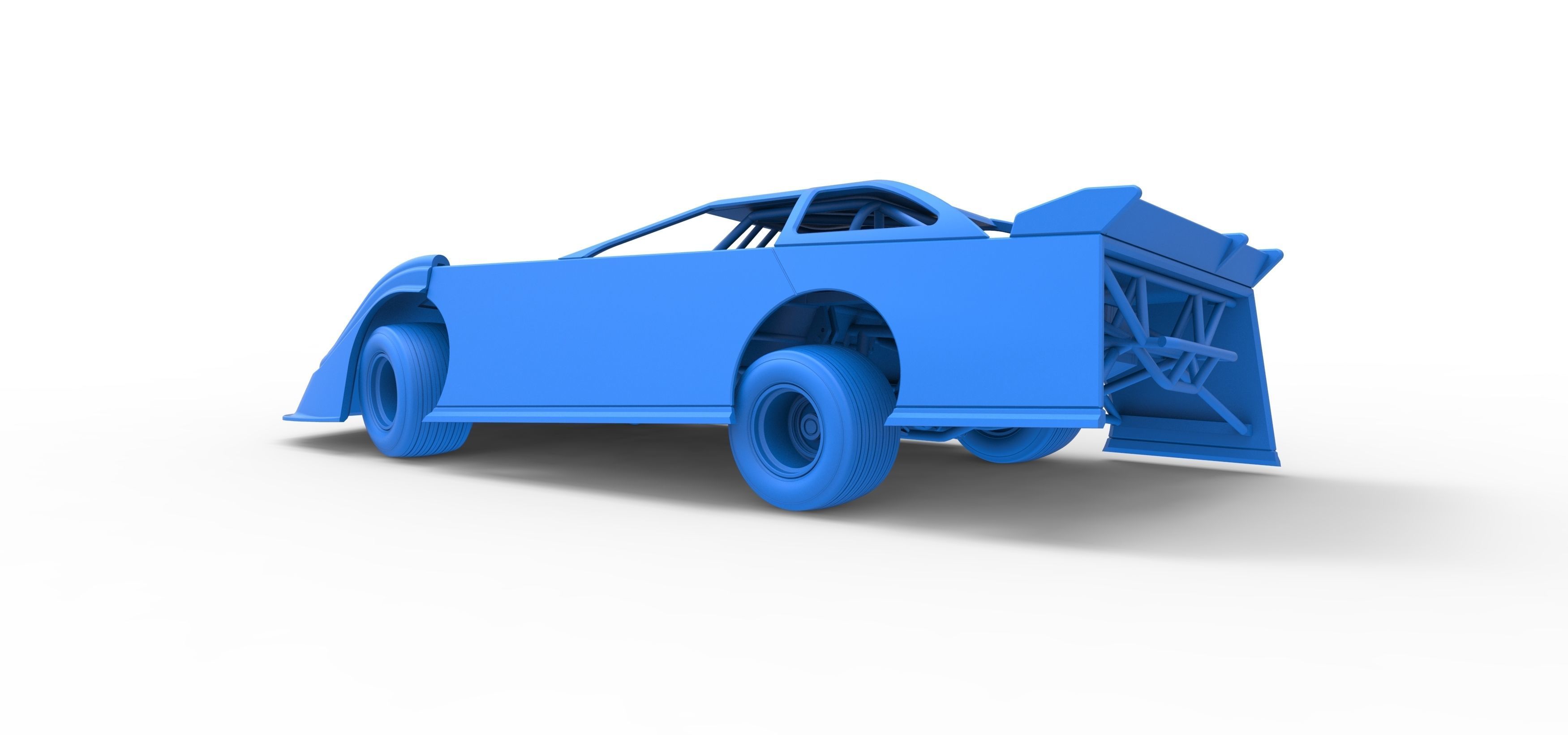 Super Dirt Late model while turning Scale 1 to 25 3D print model_42