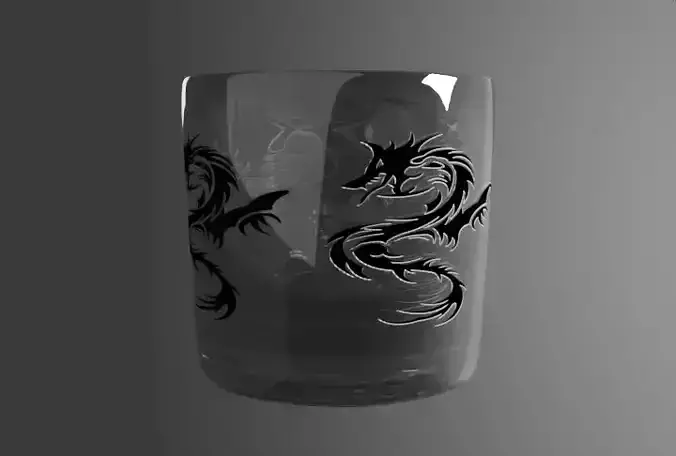 glass cub model material cycles render for blender 