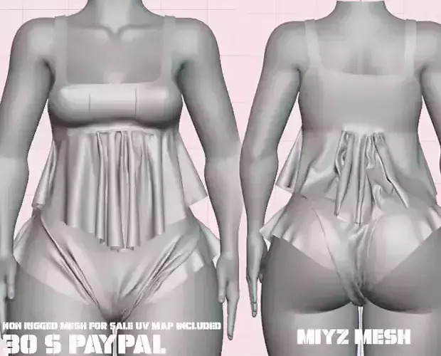 PRIA SET Secondlife outfiit NON RIGGED 